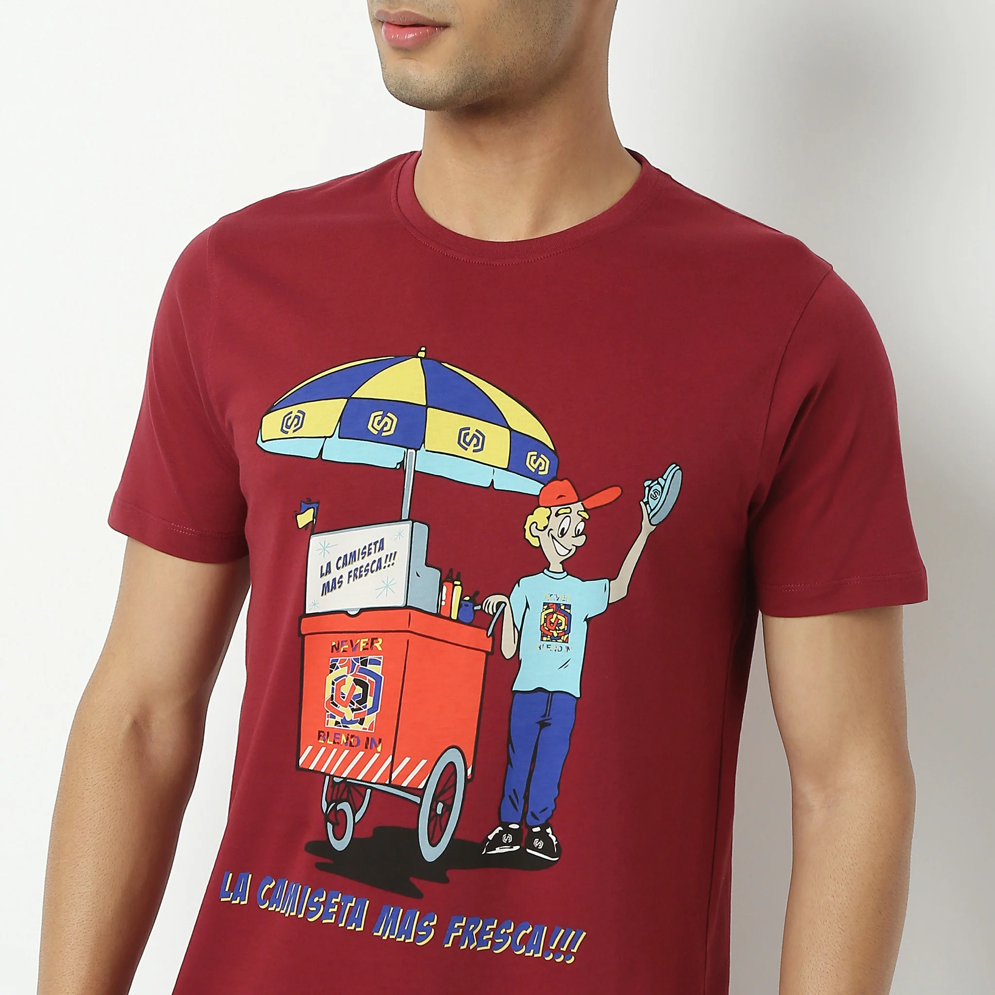 Crew Neck Half Sleeve Graphitee T-Shirt - Image 4