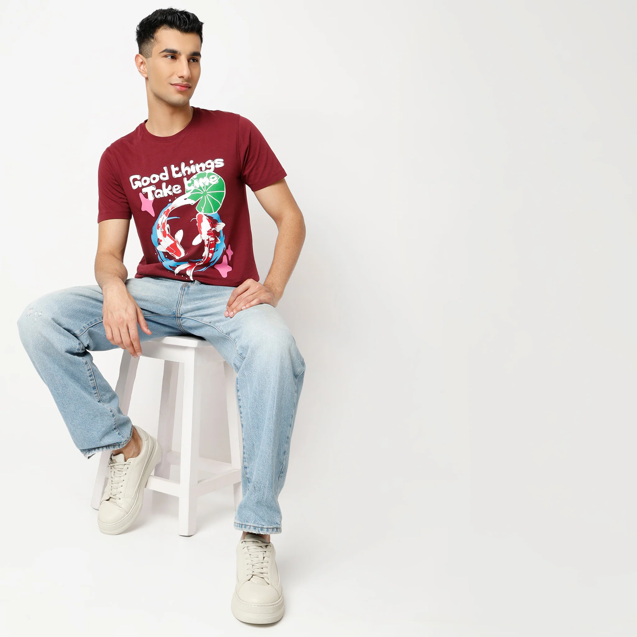 Graphitee Crew Neck Half Sleeve T-Shirt