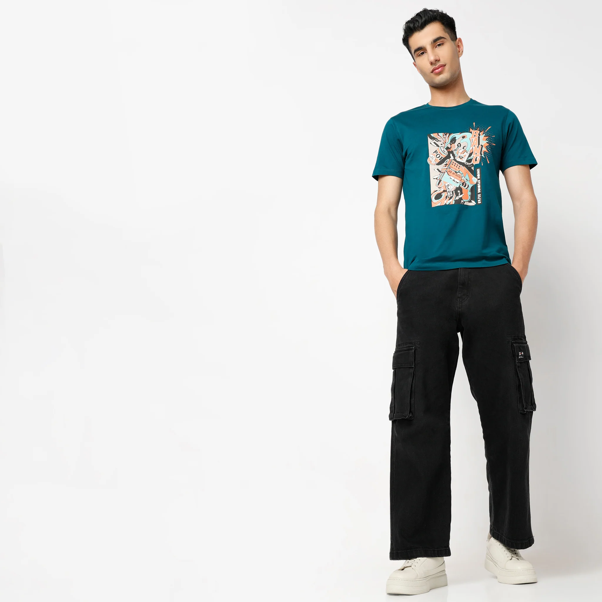 Graphitee Crew Neck Half Sleeve T-Shirt
