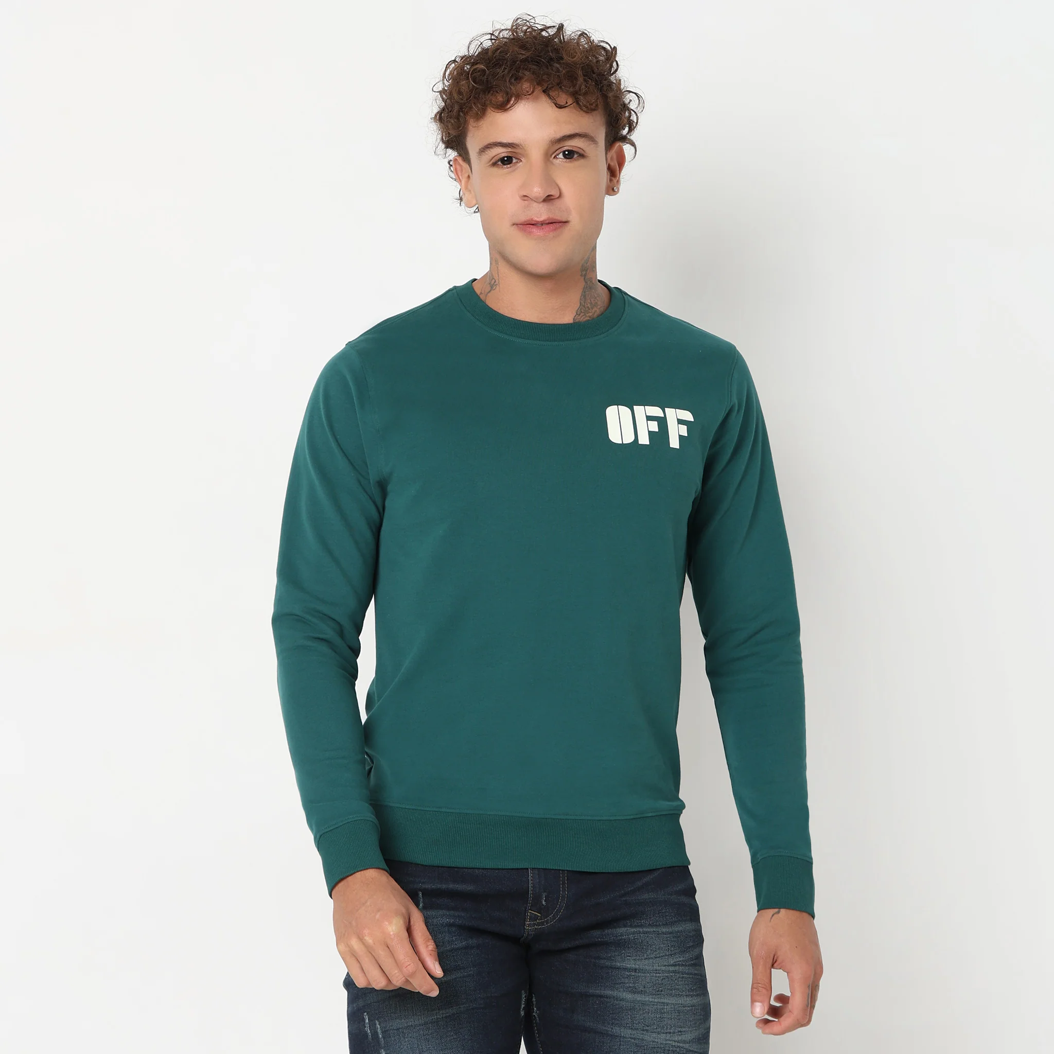 Knitted Graphic Sweat Tee - Image 2