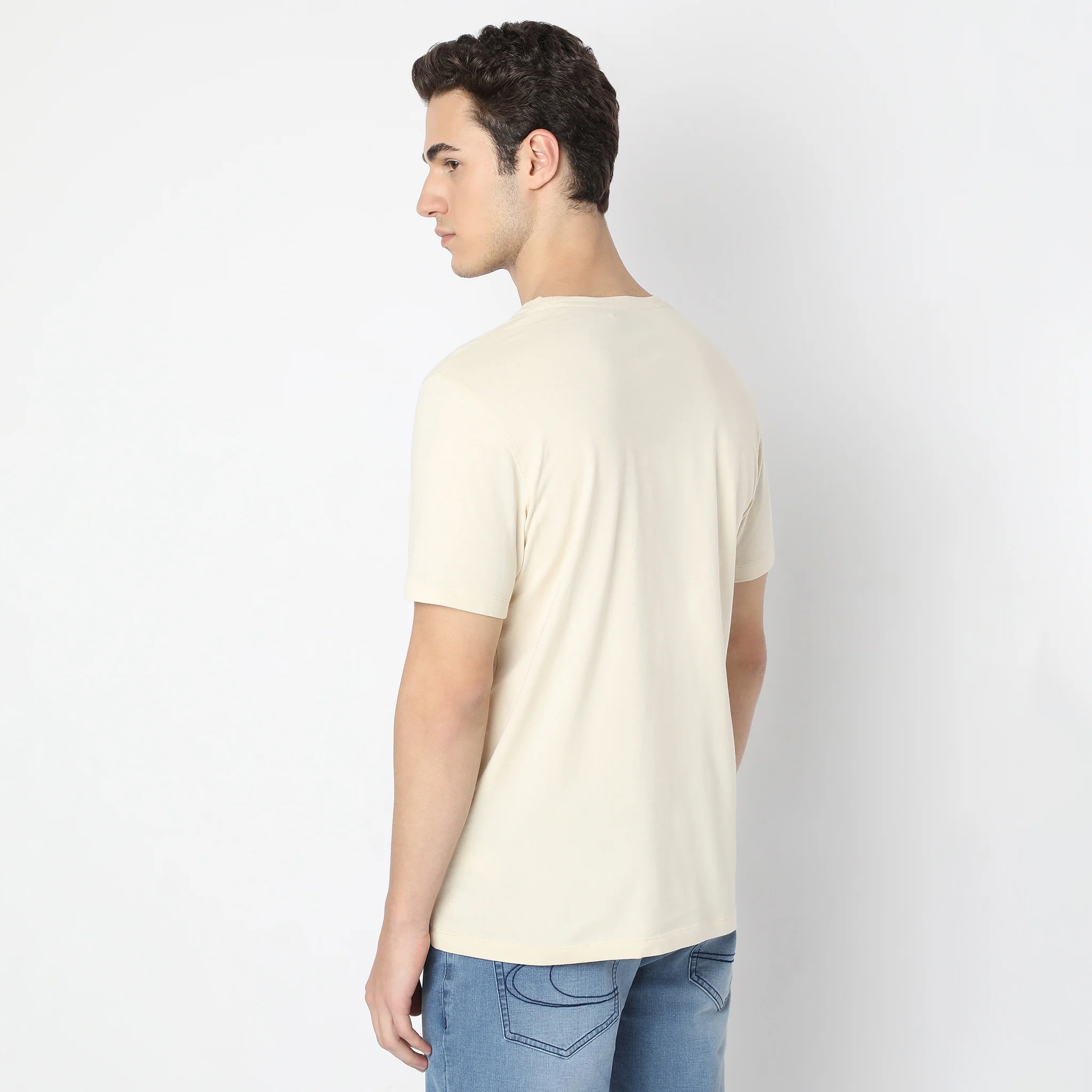 Graphic Crew Neck Cotton T-Shirt - Image 3