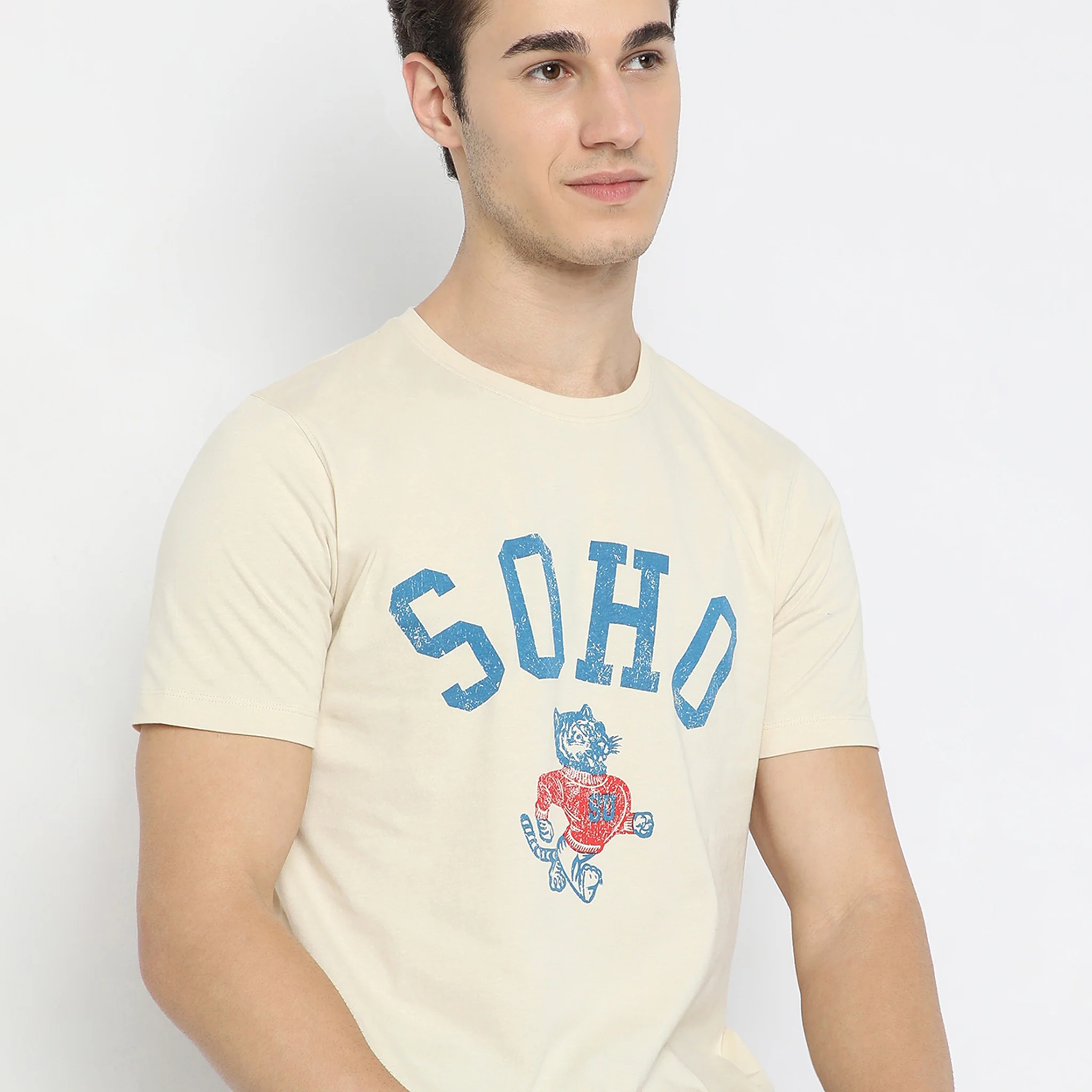 Graphic Crew Neck Cotton T-Shirt - Image 5