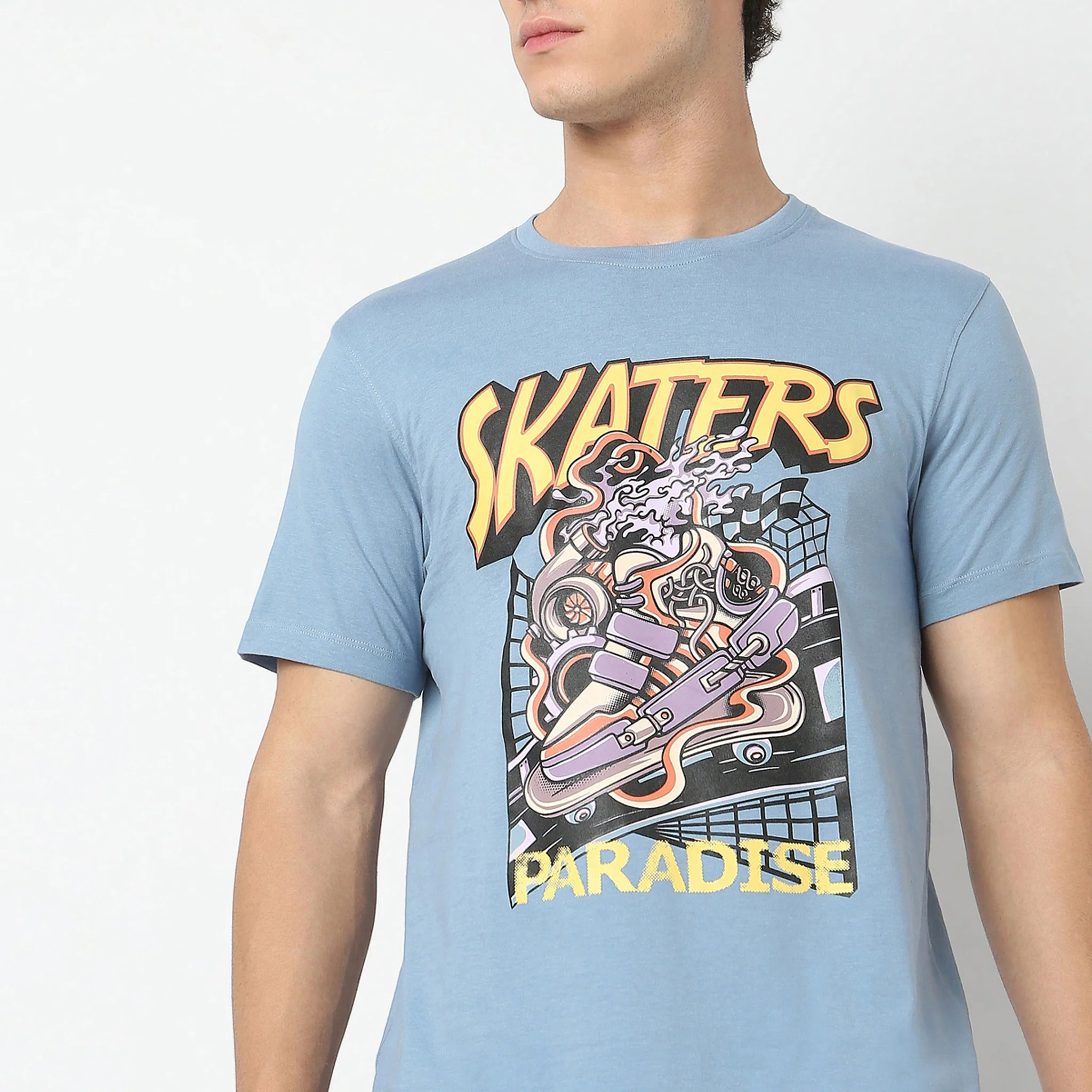 Large Graphic Tees - Cotton Jersey Regular Fit T-Shirt - Image 5