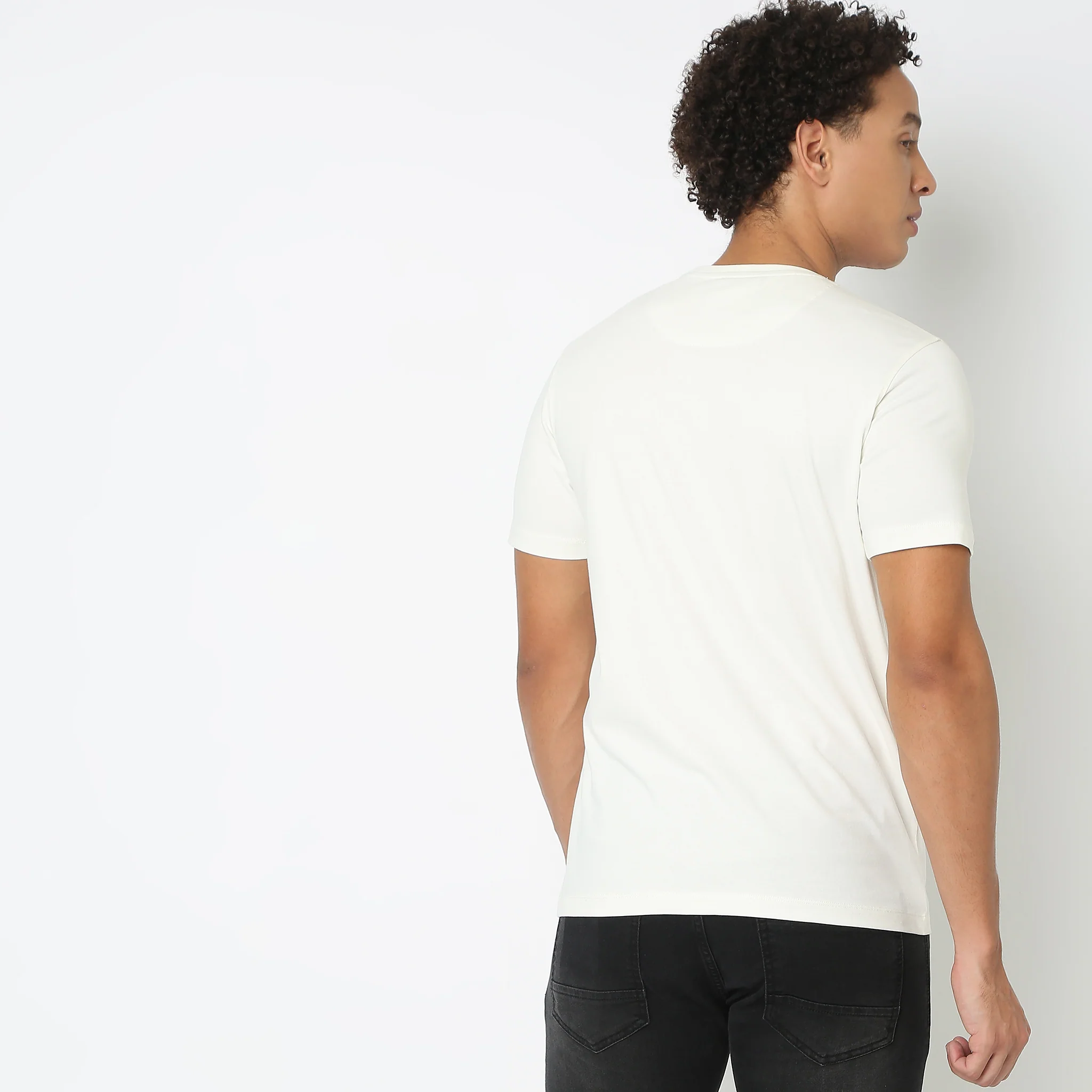 Three 3 Dimension Reflective Graphic In Cotton Stretch Jersey - Regular Fit T-Shirt - Image 13