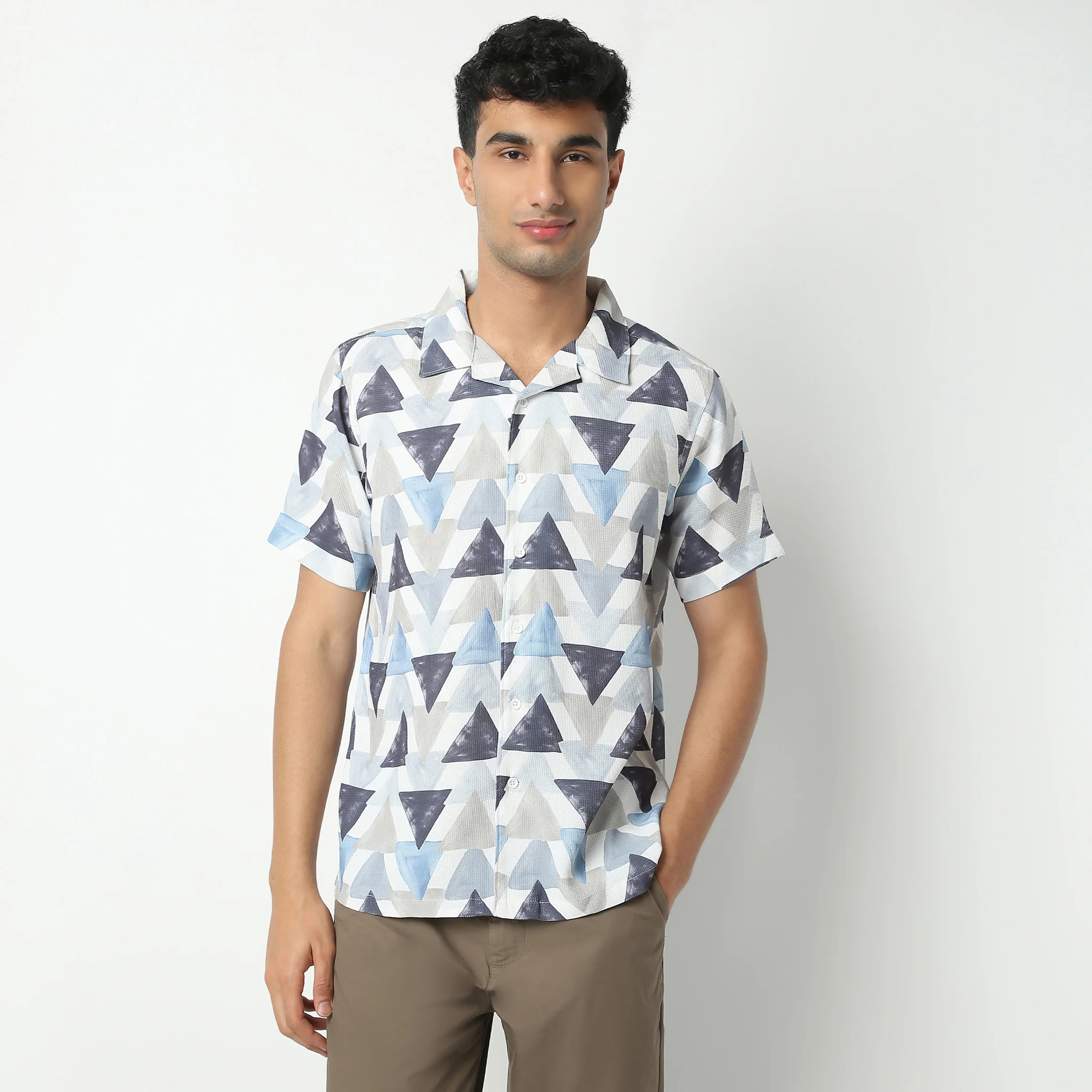 Retreatᵉˣ Printed Camp Collar Half Sleeve Shirt - Image 2