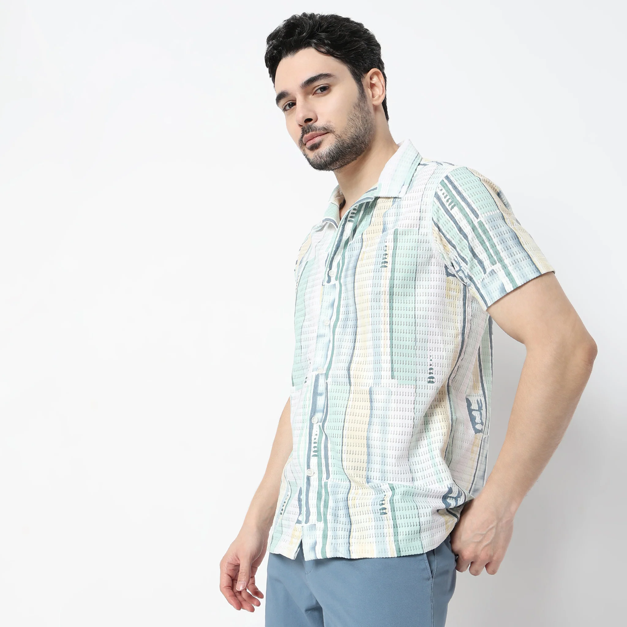 Retreat Shirtᵉˣ Printed Half Sleeve Camp Collar - Image 4