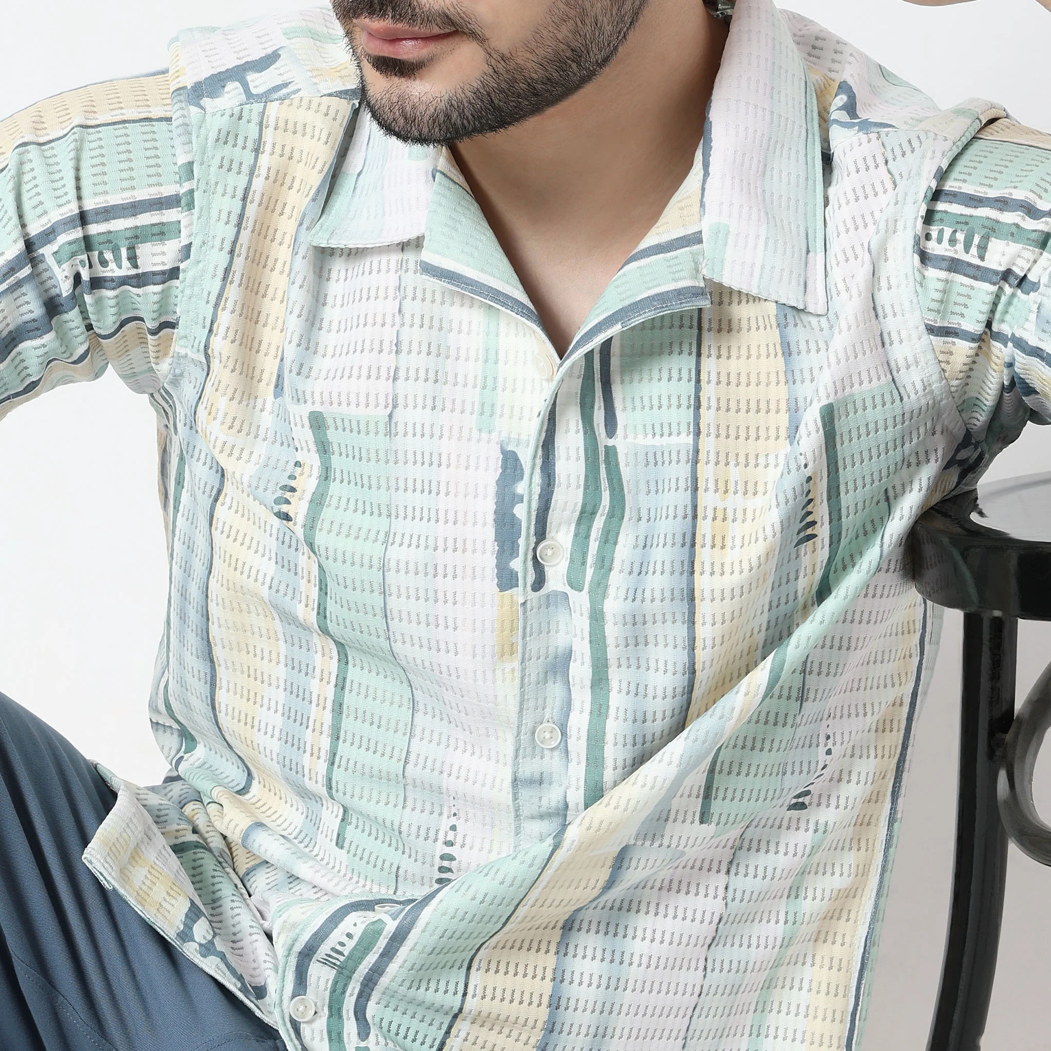 Retreat Shirtᵉˣ Printed Half Sleeve Camp Collar - Image 5