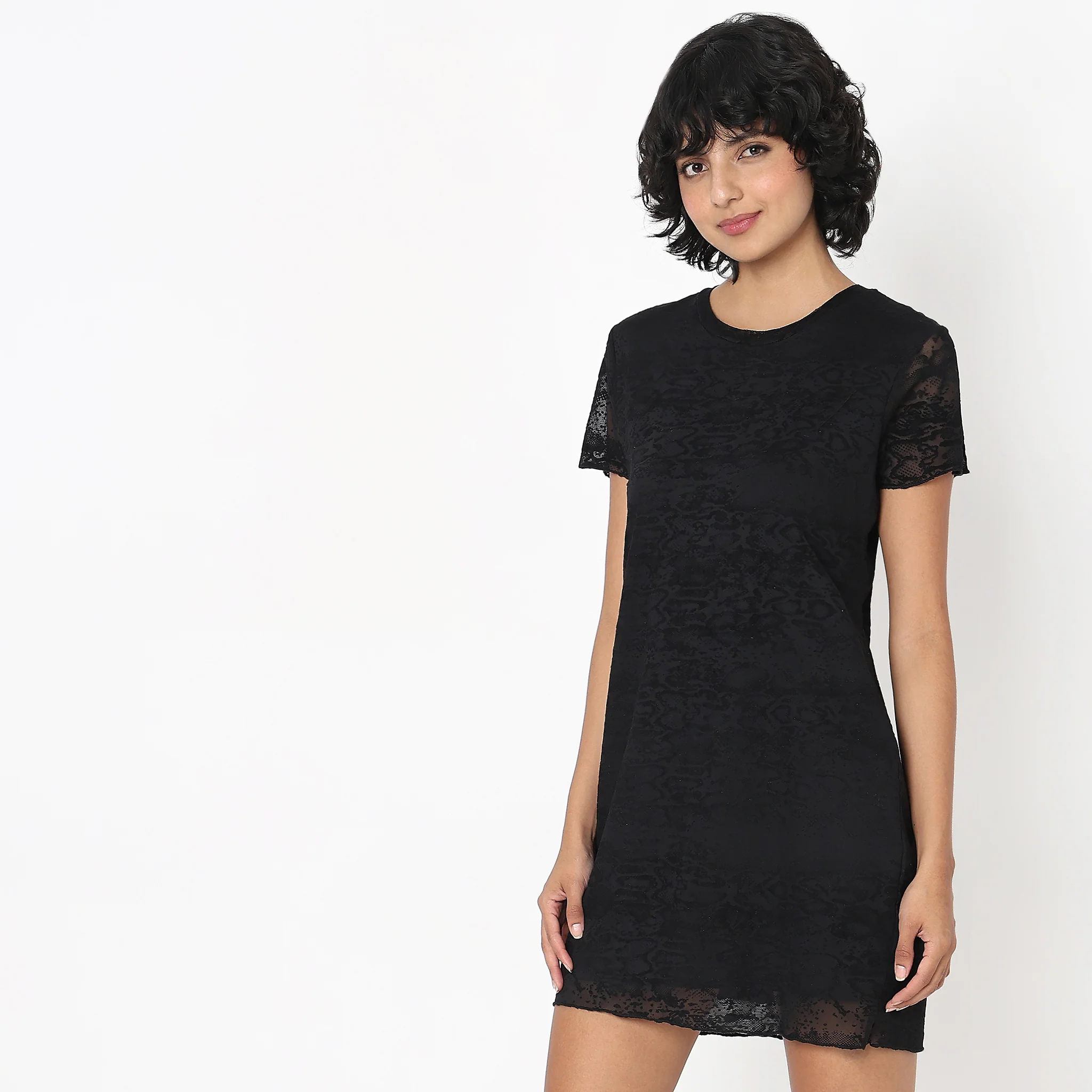Regular Fit Printed Dress - Image 3