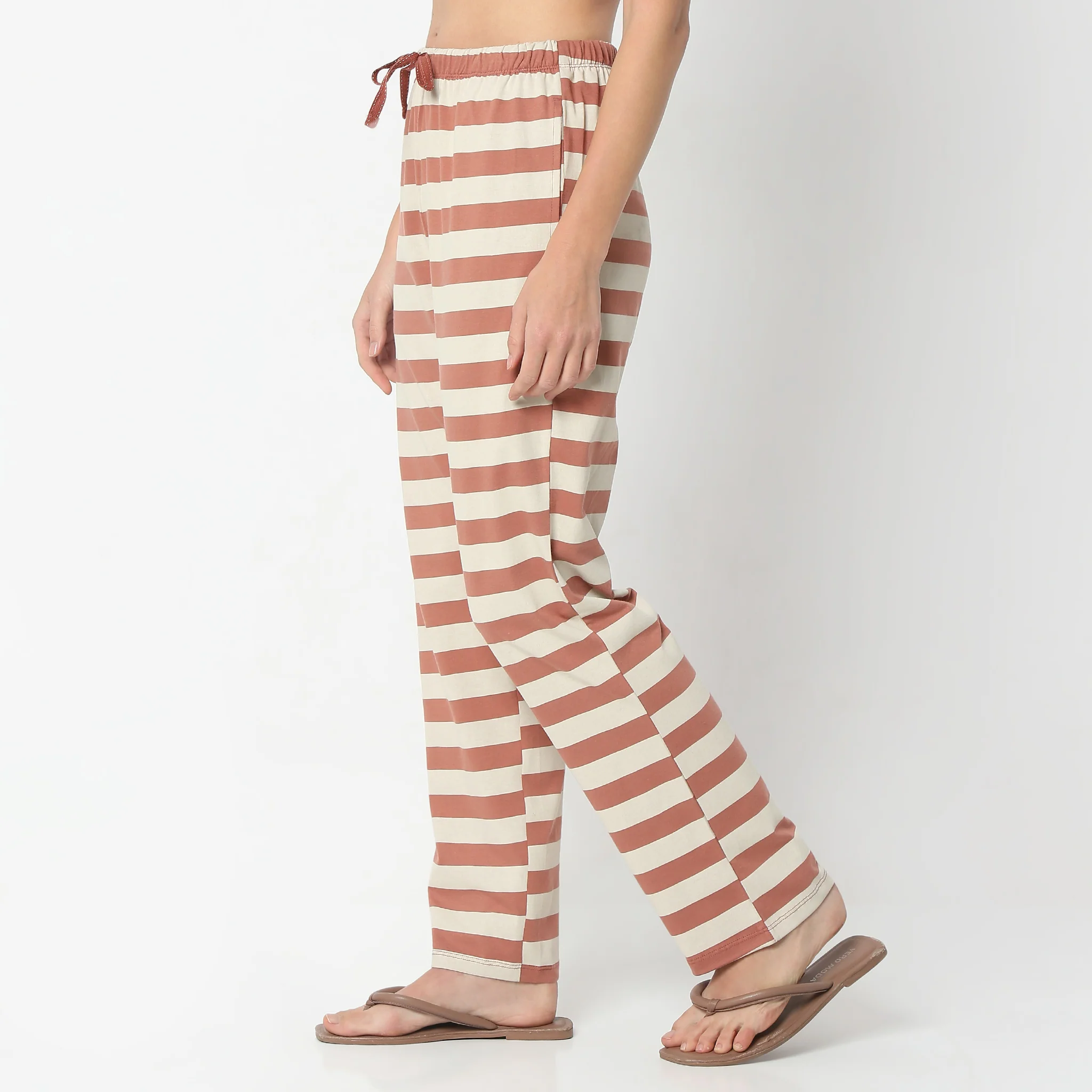 Printed Full Length Mid Rise Lounge Pyjamas - Image 5
