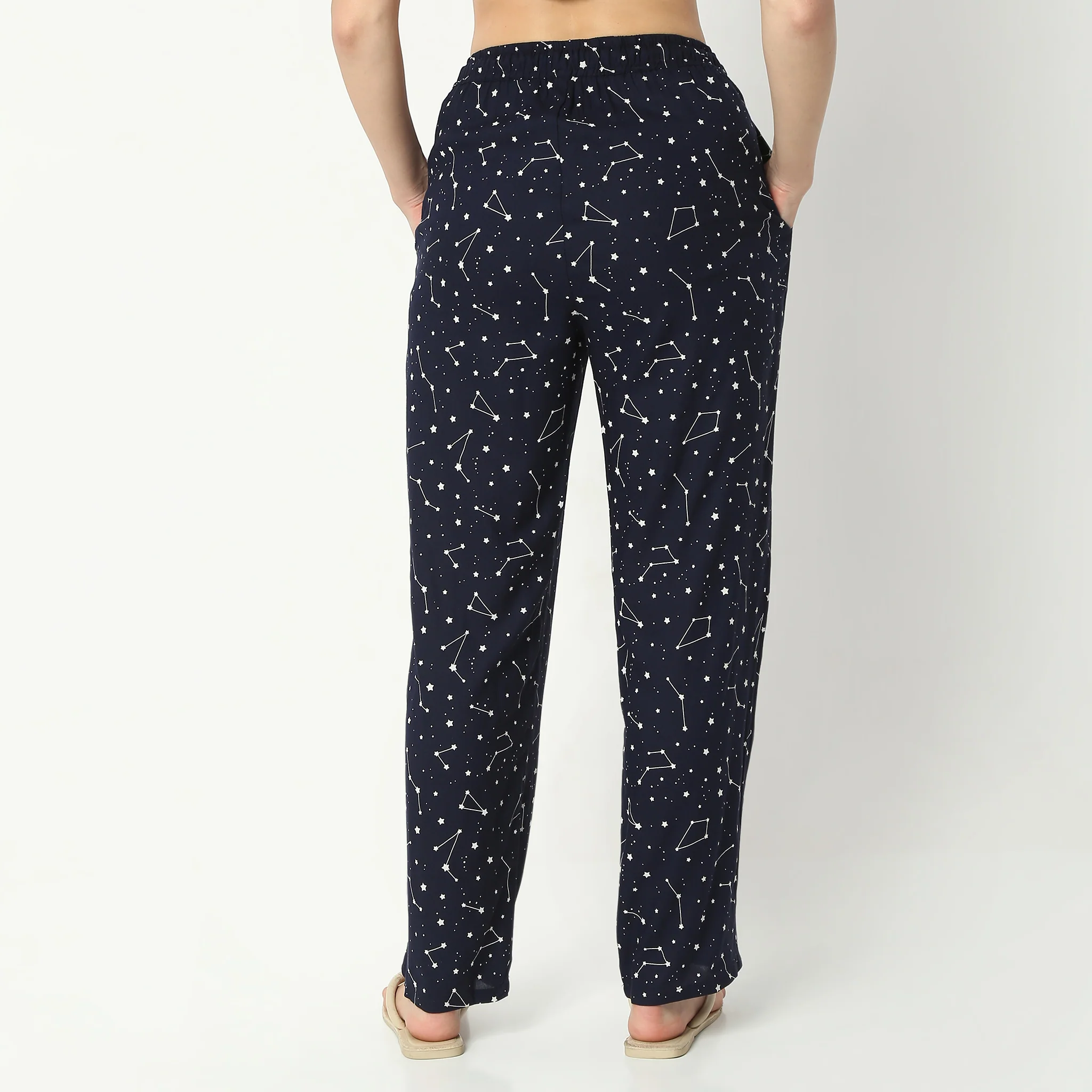 Printed Full Length Mid Rise Lounge Pyjamas - Image 3