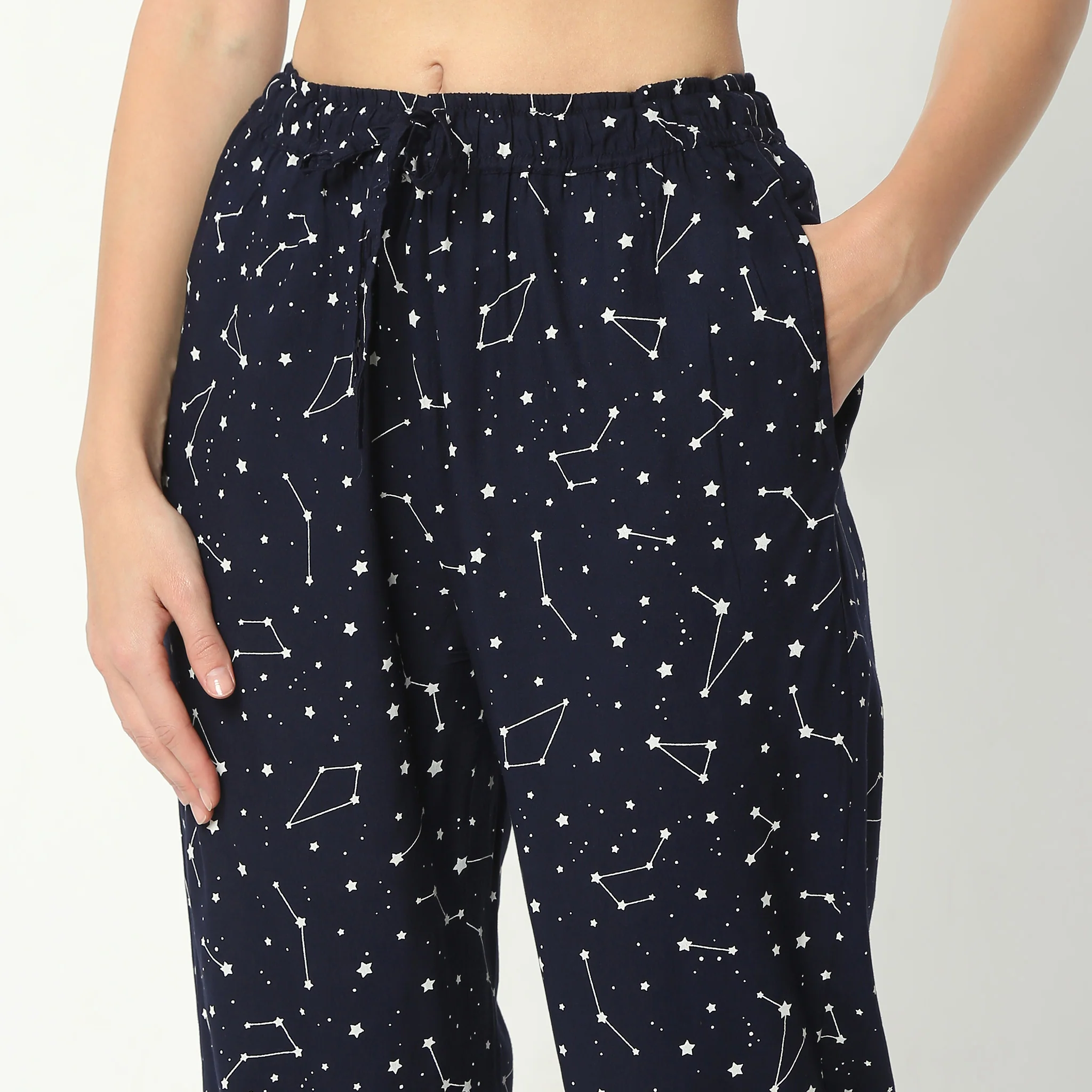 Printed Full Length Mid Rise Lounge Pyjamas - Image 4