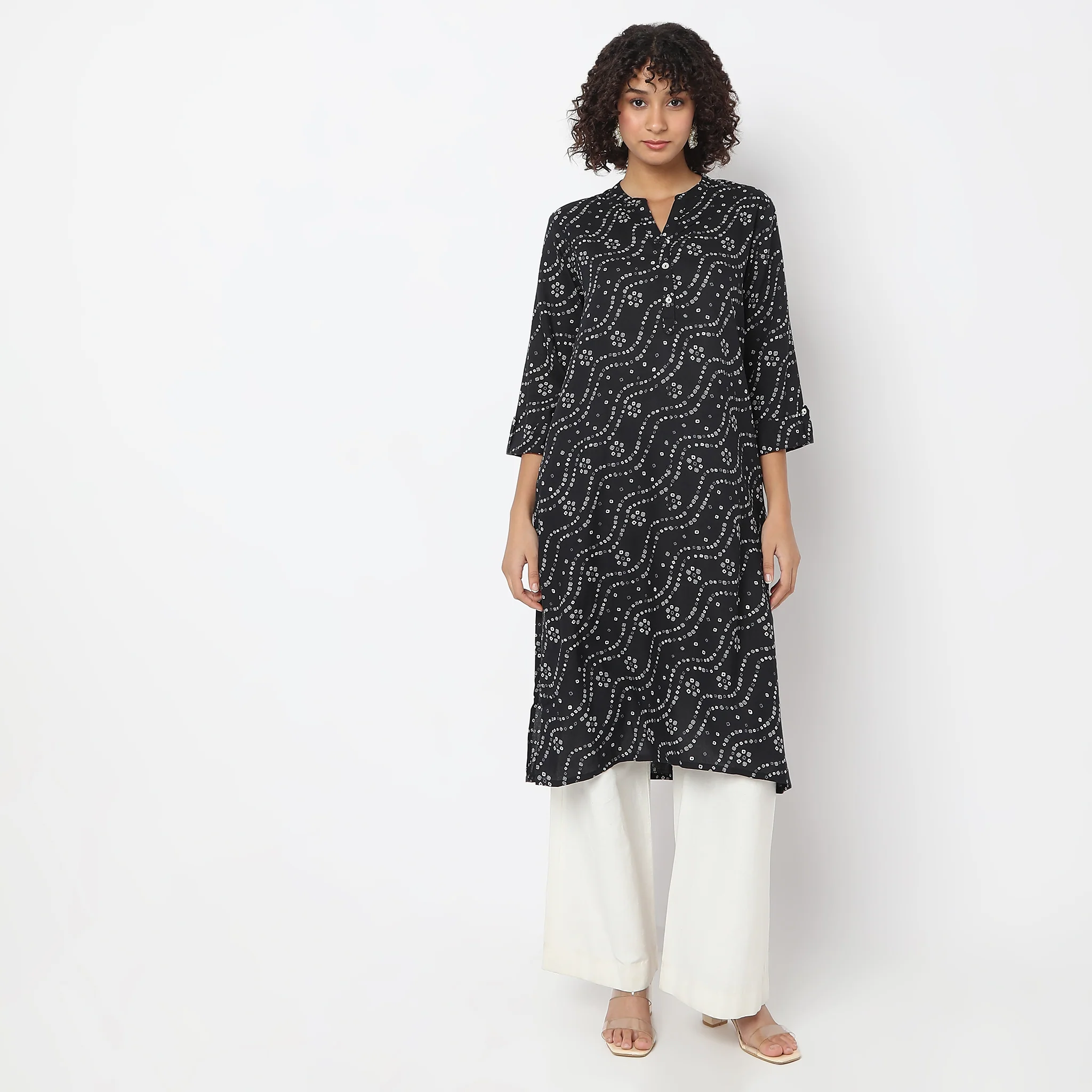 Regular Fit Printed Kurta - Image 2