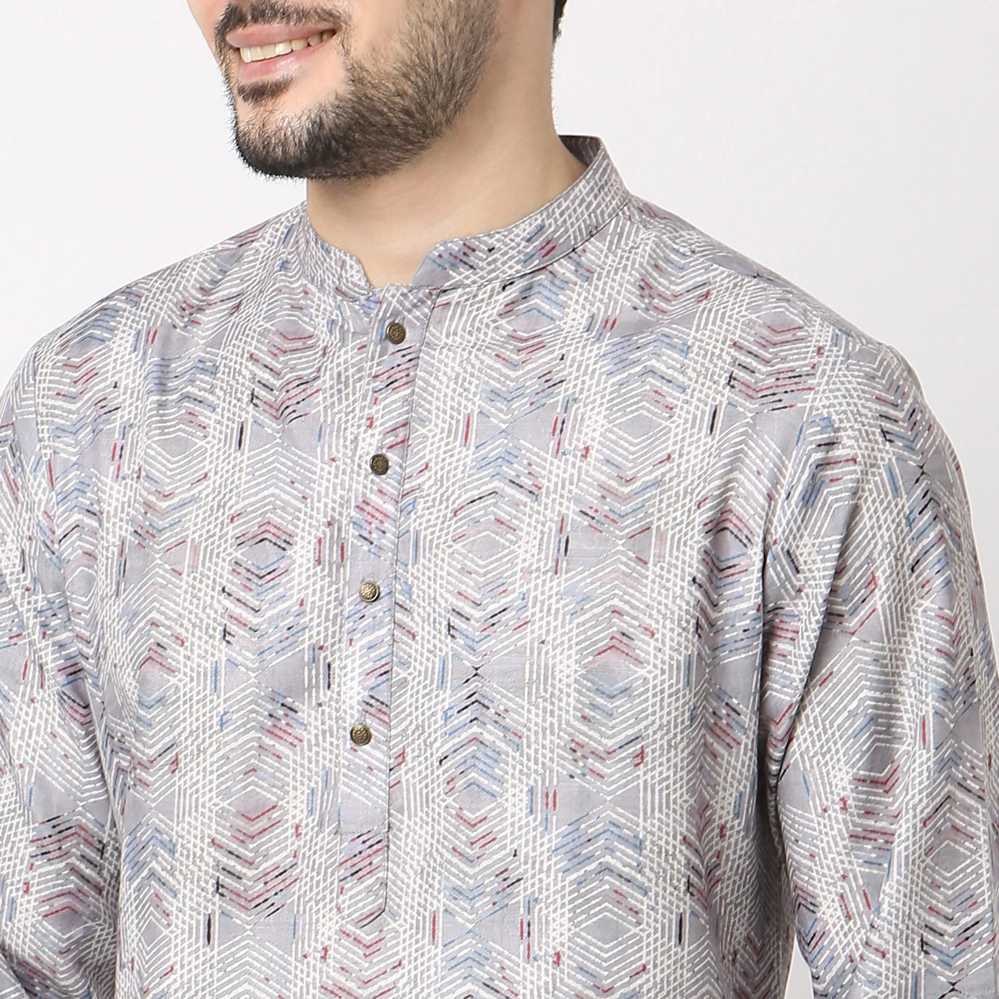 Regular Fit Printed Kurta - Image 4