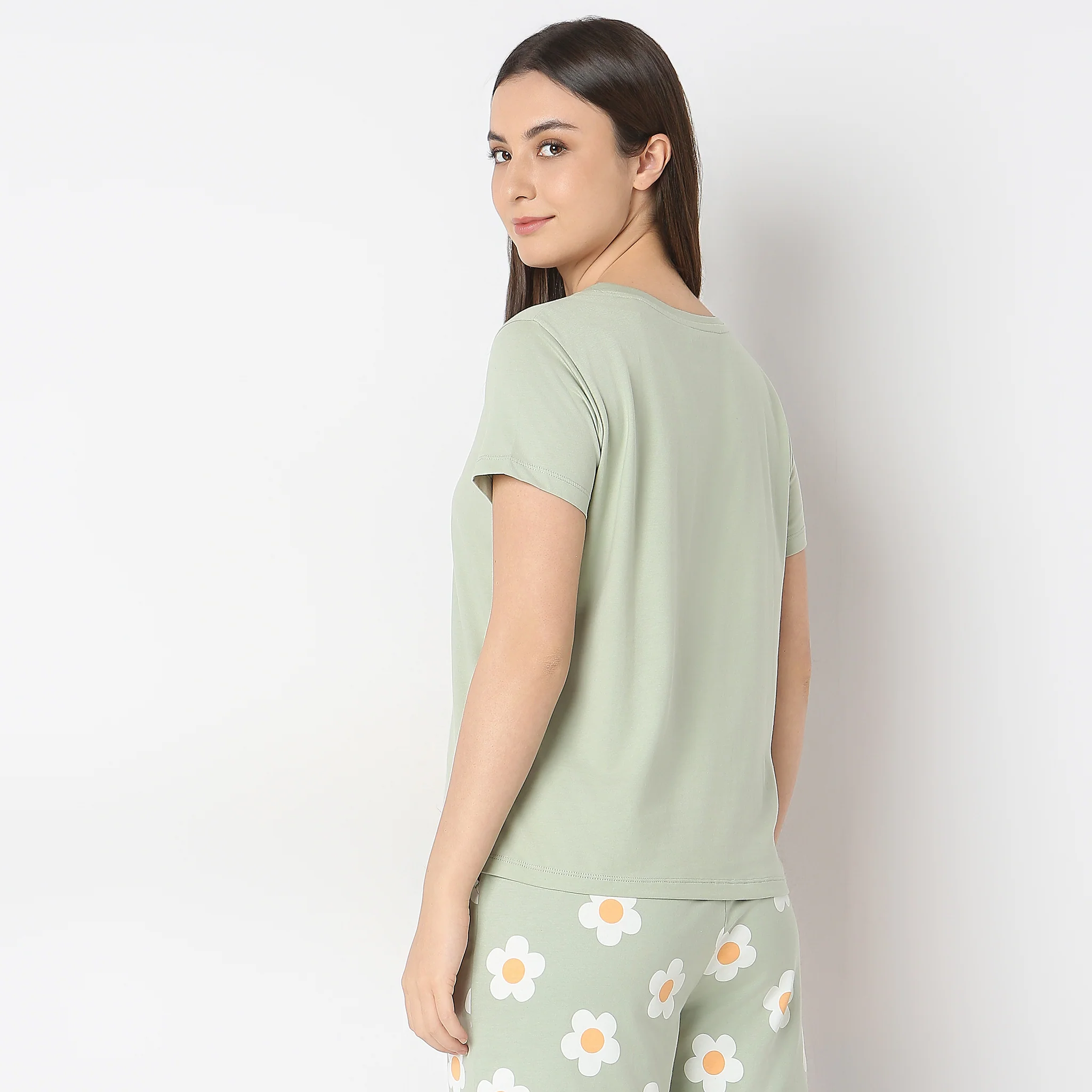 Knitted Printed Lounge T-Shirt - Image 3