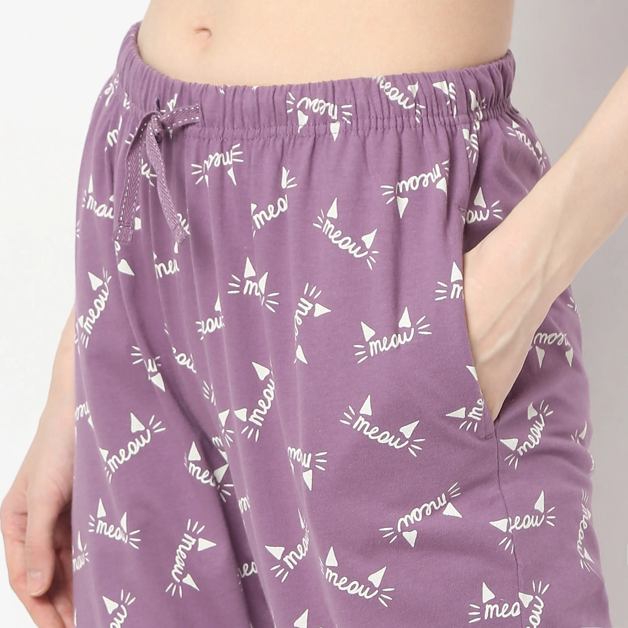 Printed Full Length Straight Animal Core Lounge Pyjamas - Image 4