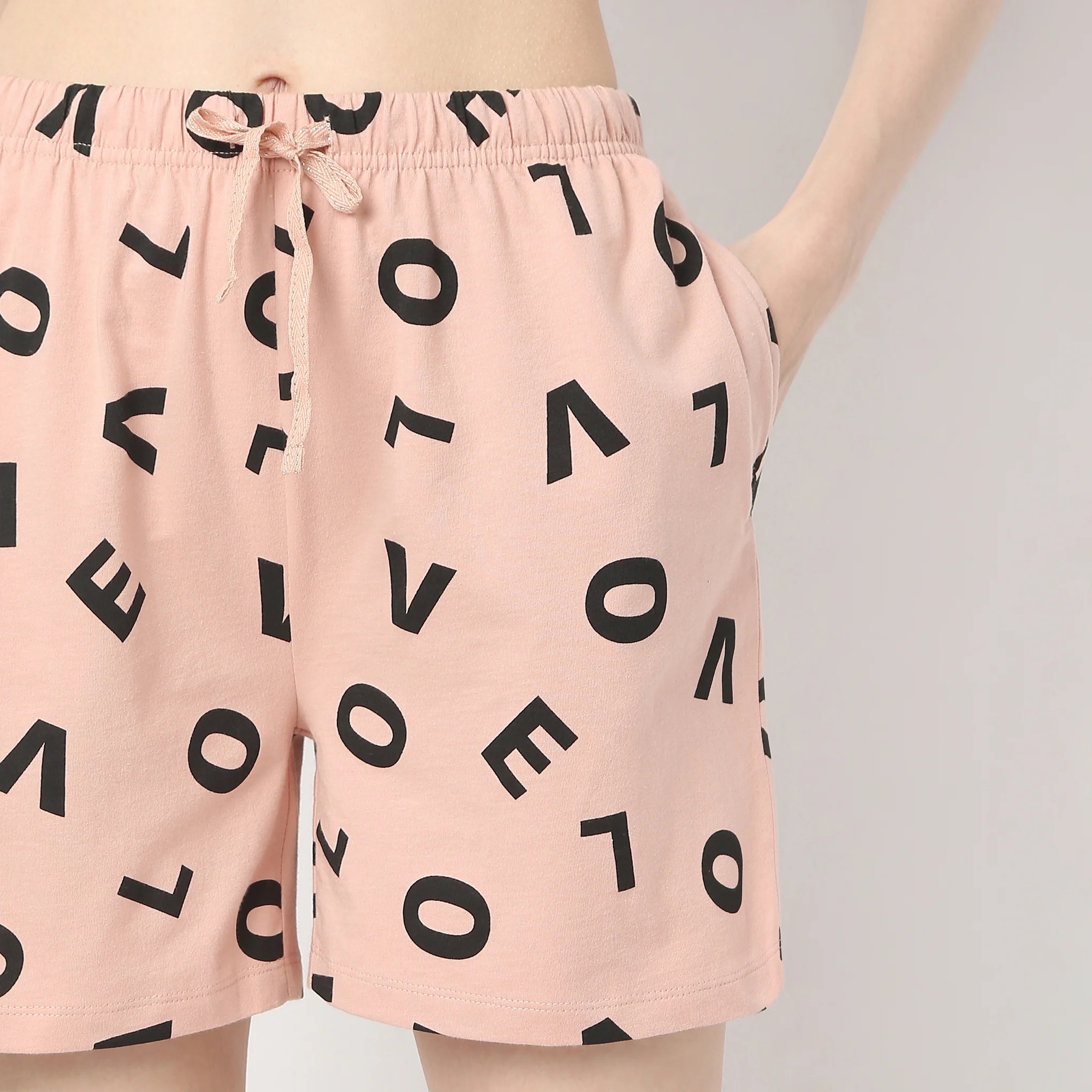 Printed Straight Core Mid Rise Lounge Shorts - Image 4