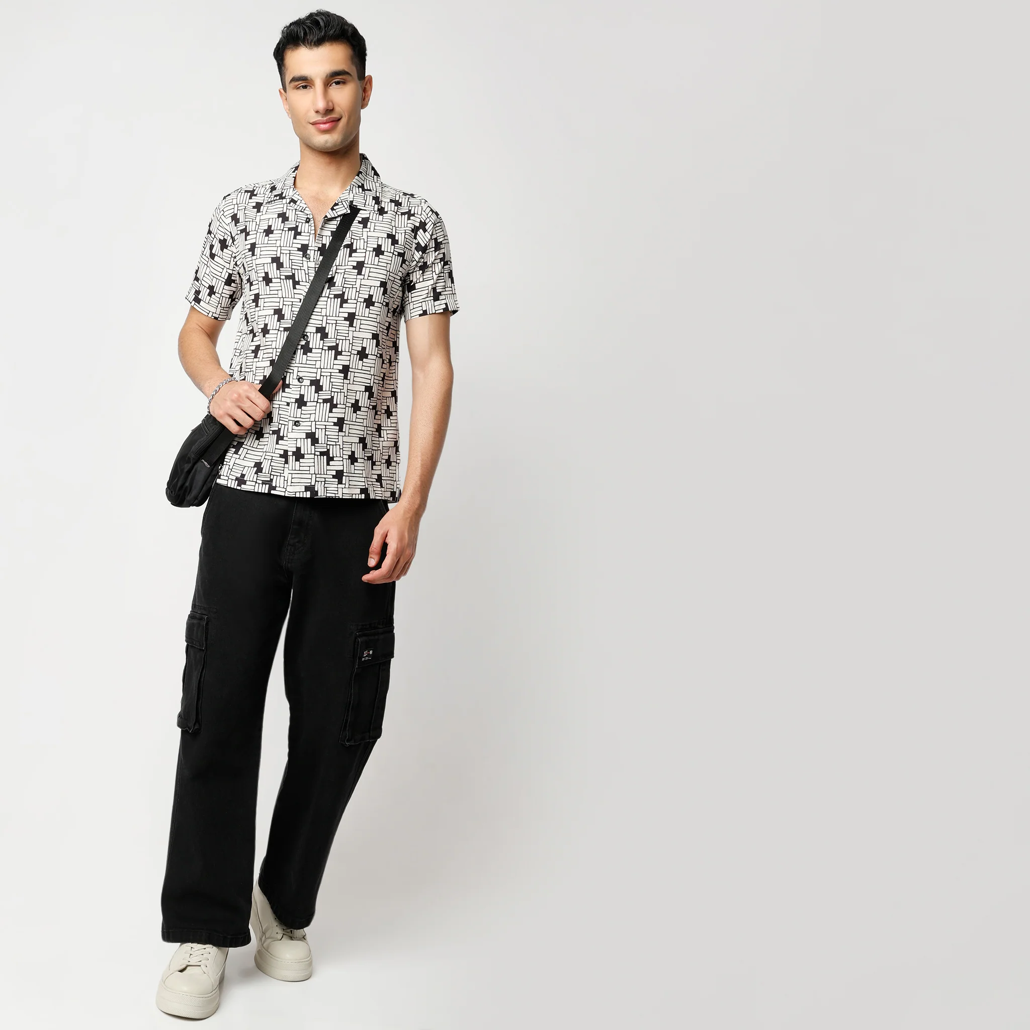 Printed Camp Collar Retreat Half Sleeve Shirt - Image 6