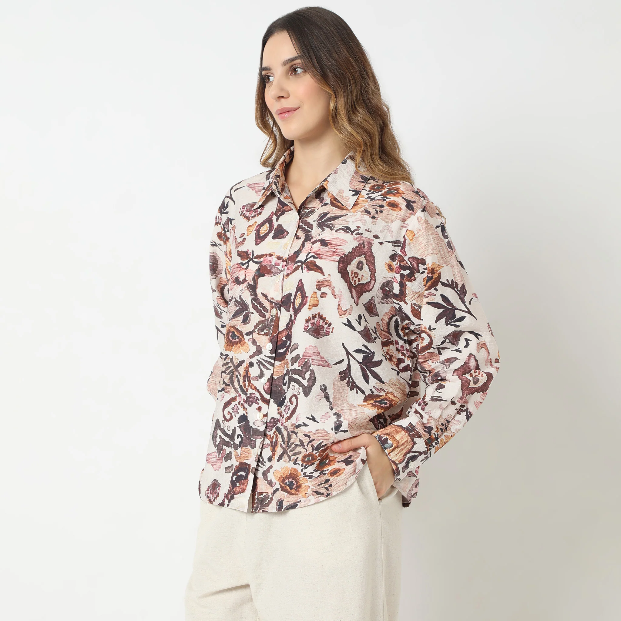 Printed Full Sleeve Casual Shirt - Image 4