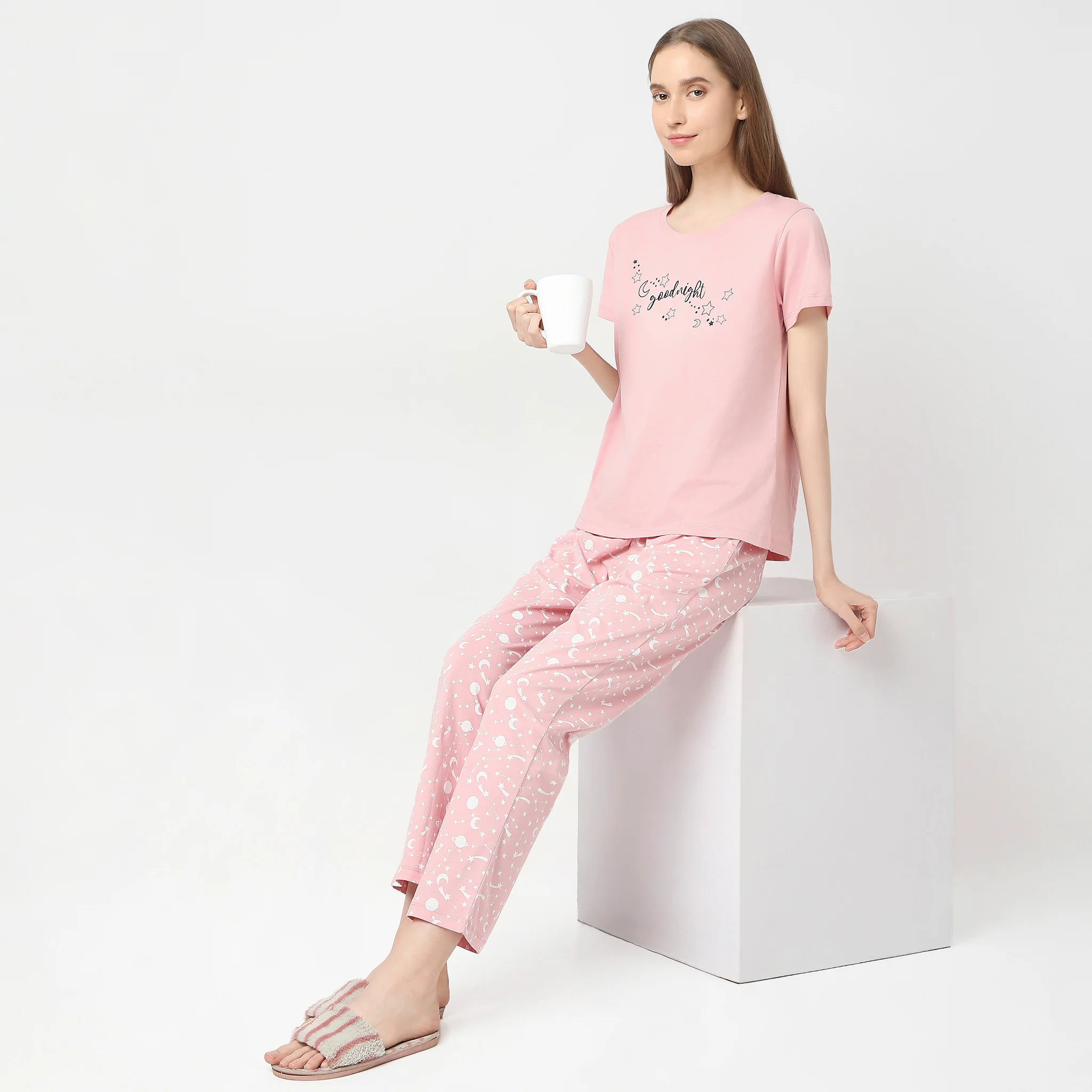 Knitted Printed Lounge T-Shirt