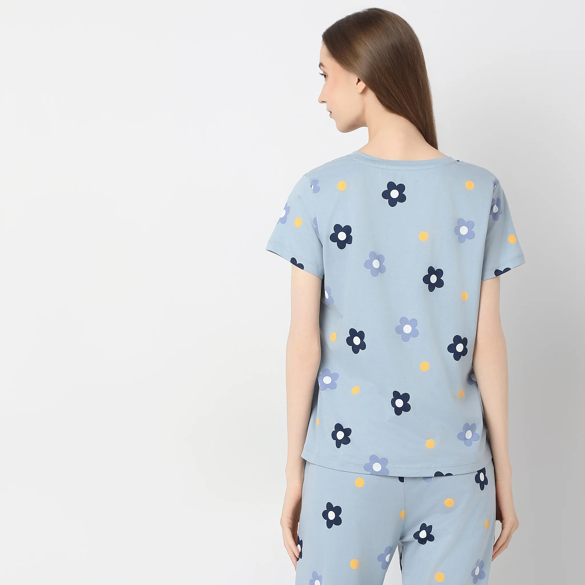 Knitted Printed Lounge T-Shirt - Image 3