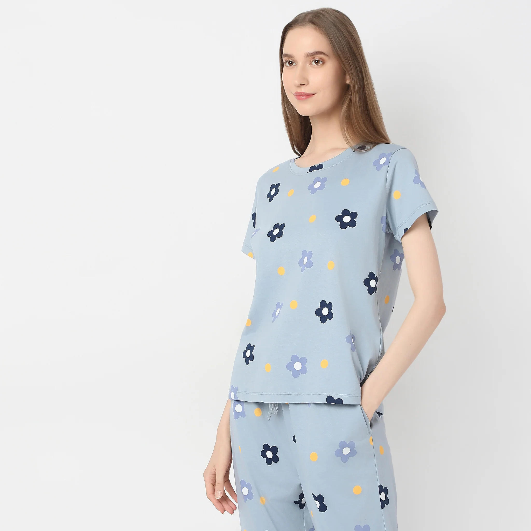 Knitted Printed Lounge T-Shirt - Image 5