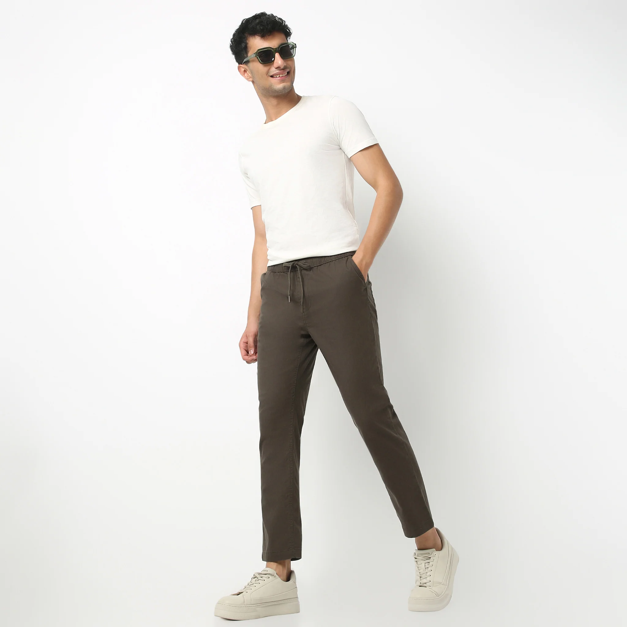 Retreatersᵉˣ - Ankle Length Lounge Pants Solid Structure Fabric - Image 11