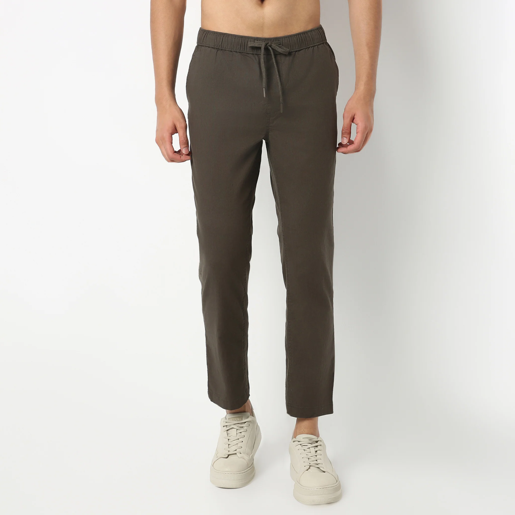 Retreatersᵉˣ - Ankle Length Lounge Pants Solid Structure Fabric - Image 12