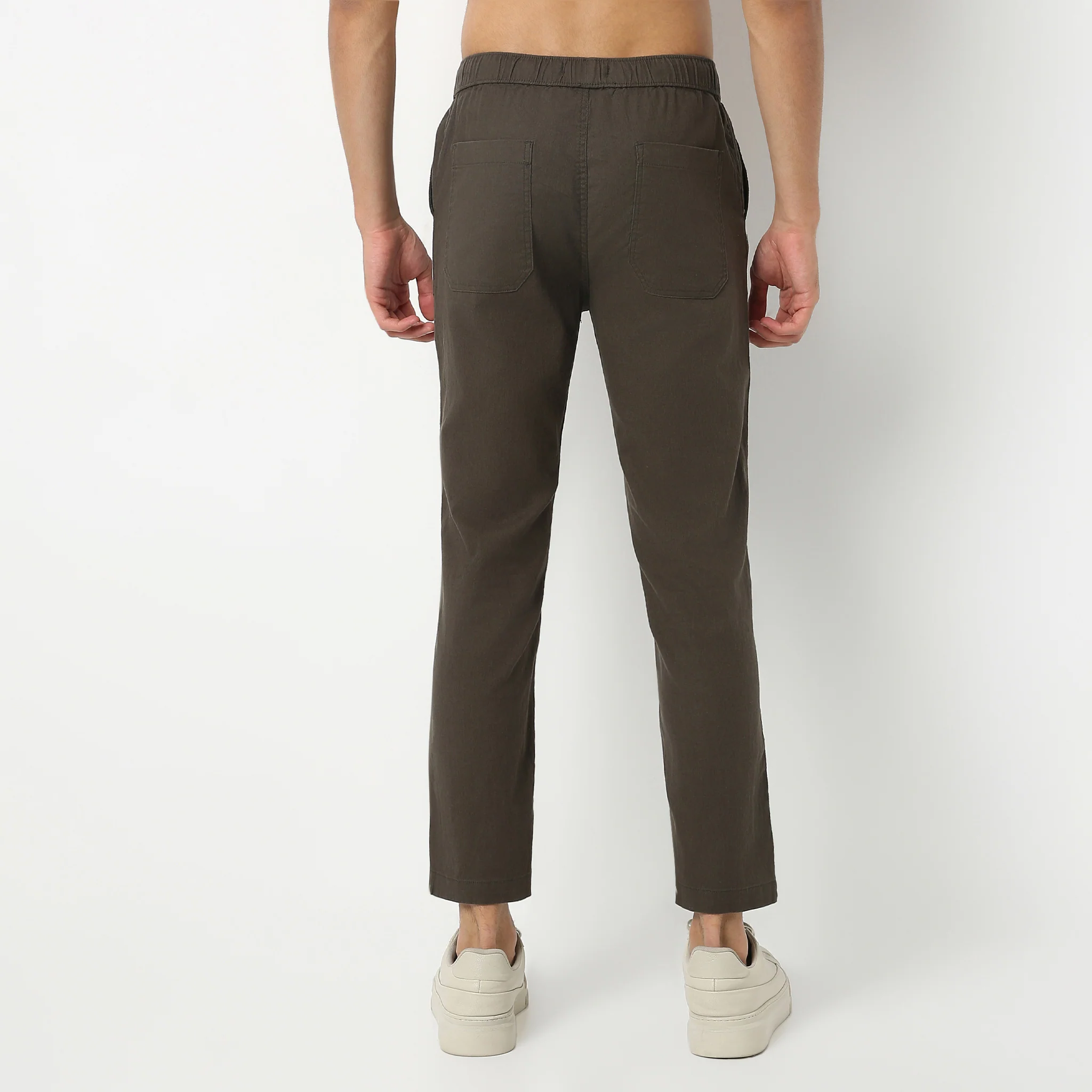 Retreatersᵉˣ - Ankle Length Lounge Pants Solid Structure Fabric - Image 13