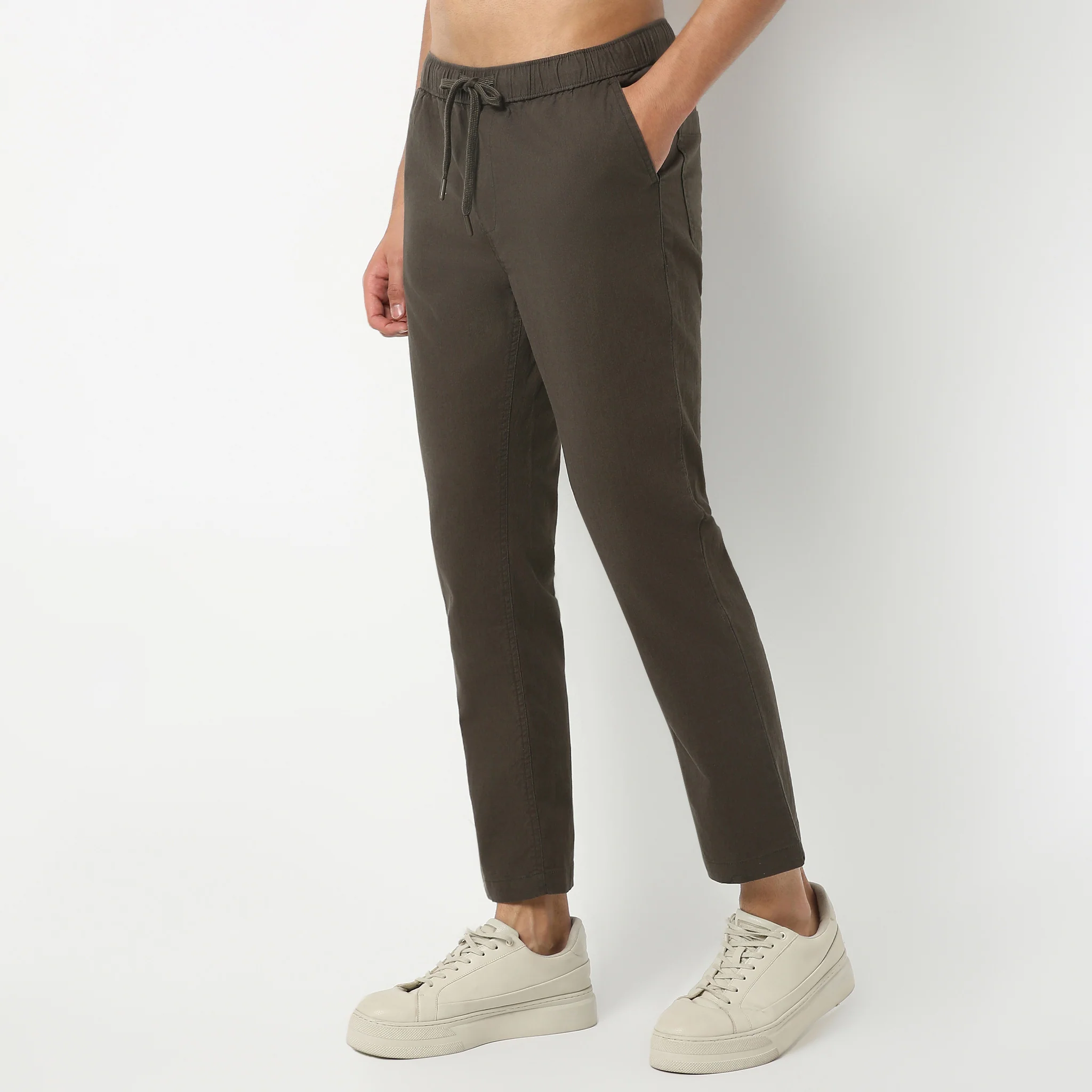Retreatersᵉˣ - Ankle Length Lounge Pants Solid Structure Fabric - Image 15