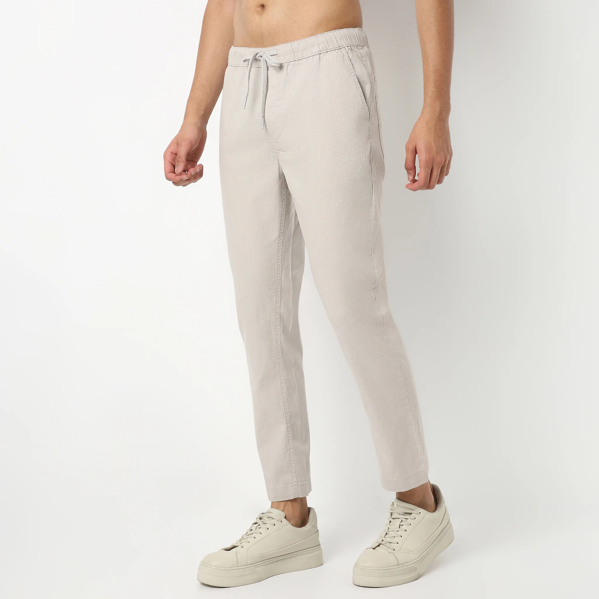 Retreatersᵉˣ - Ankle Length Lounge Pants Solid Structure Fabric - Image 25