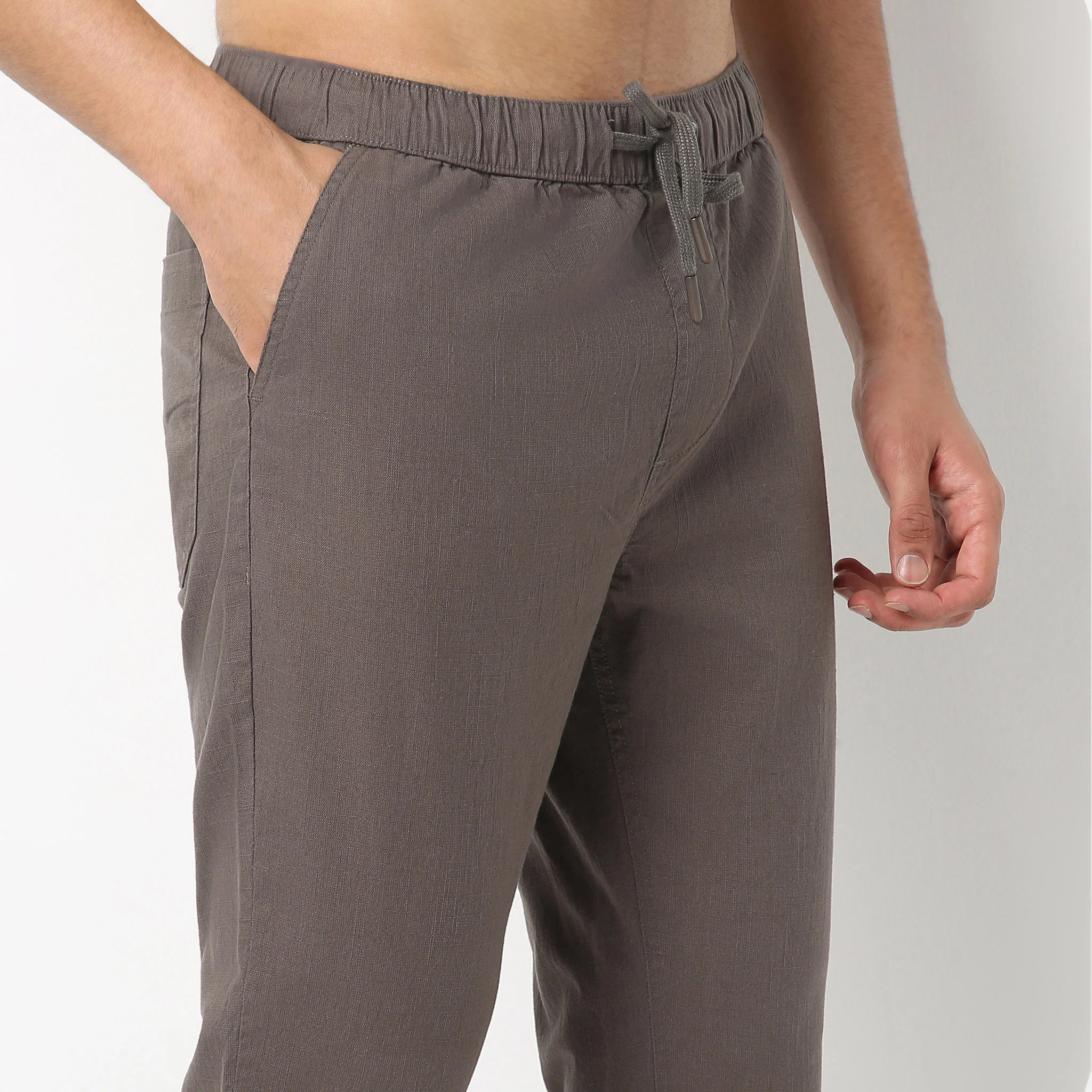 Retreatersᵉˣ - Ankle Length Lounge Pants Solid Structure Fabric - Image 29