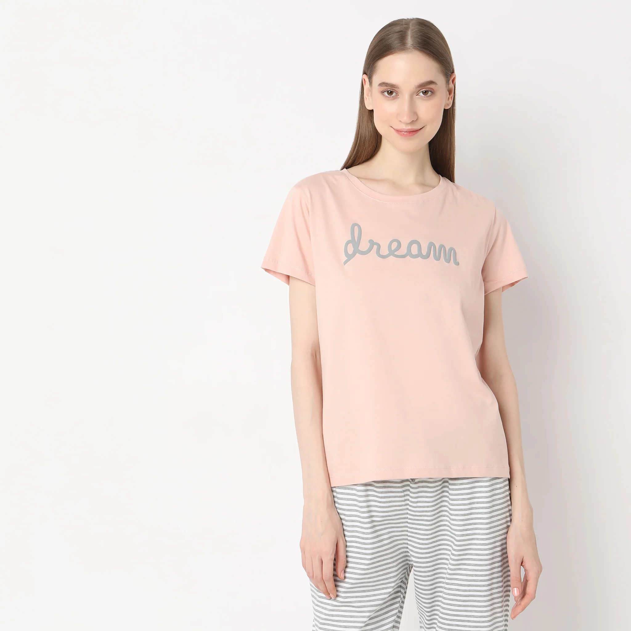 Dream Print Crew Neck Lounge T-Shirt - Image 2