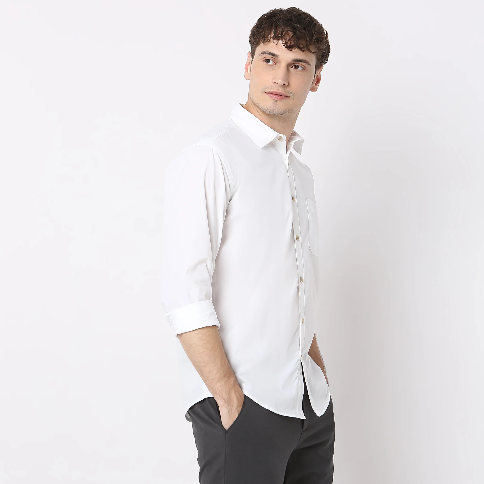 Elemental™ Shirt - Easy Care Smart Solid Casual - Full Sleeves Regular Fit - Image 25