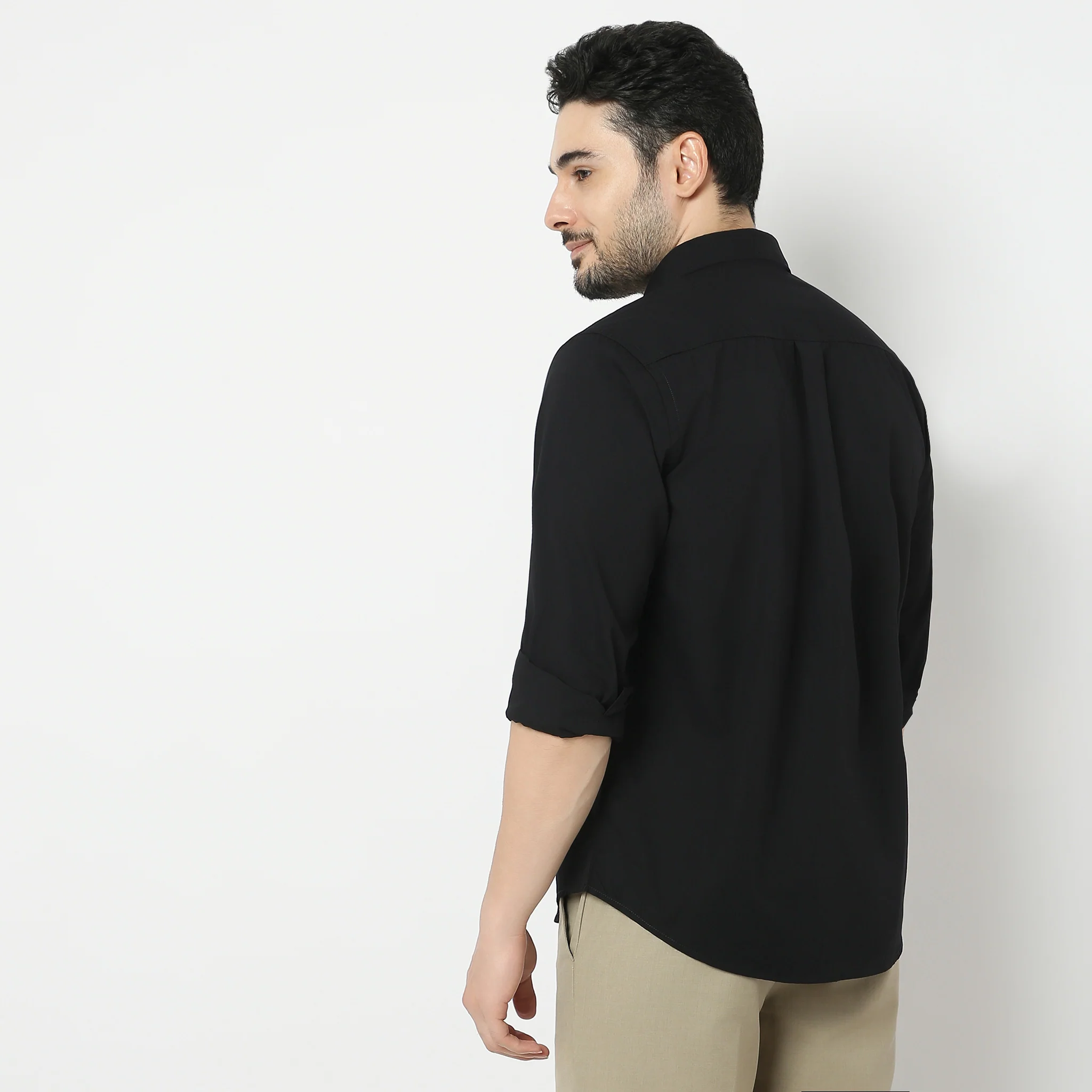 Elemental™ Shirt - Easy Care Smart Solid Casual - Full Sleeves Regular Fit - Image 3