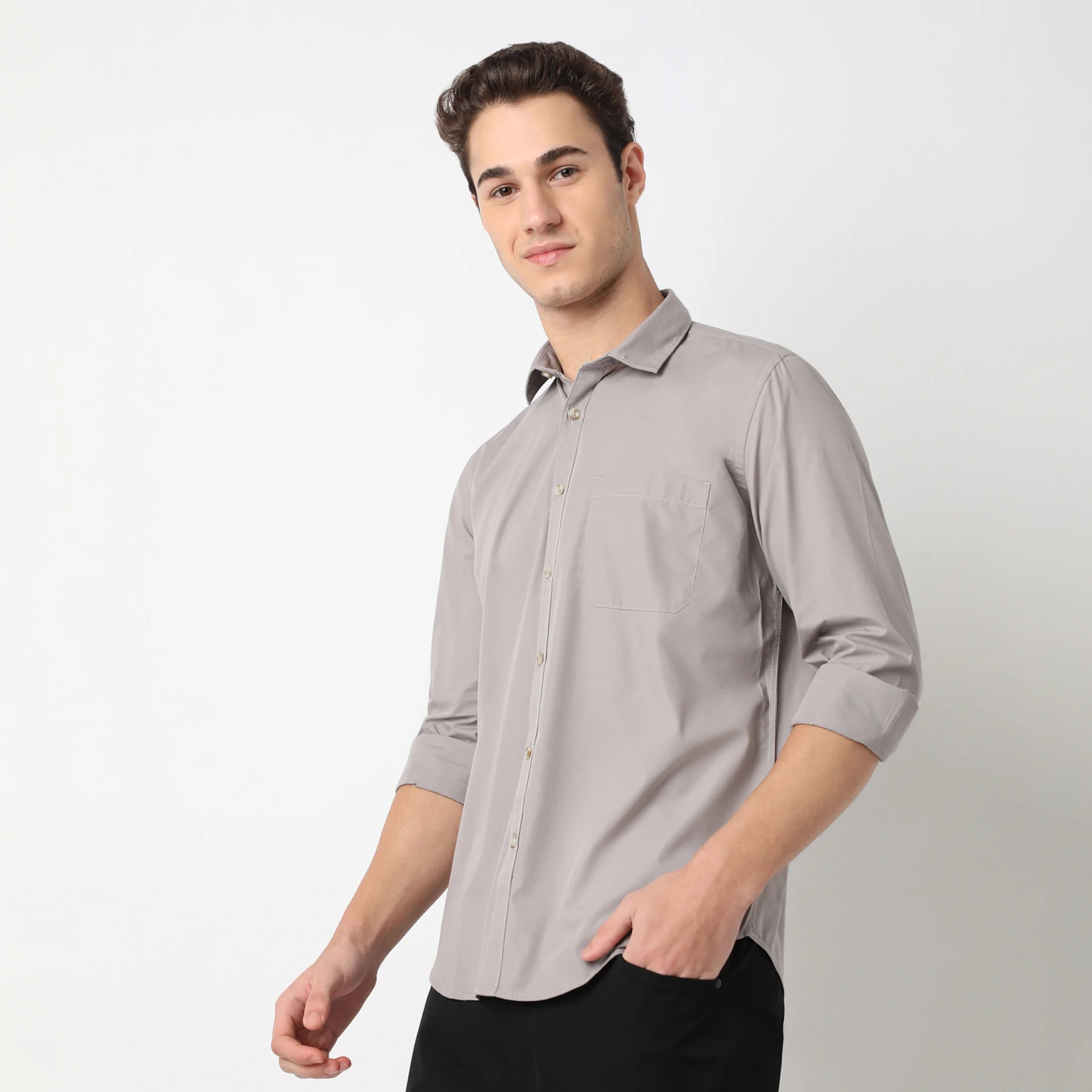 Elemental™ Shirt - Easy Care Smart Solid Casual - Full Sleeves Regular Fit - Image 30