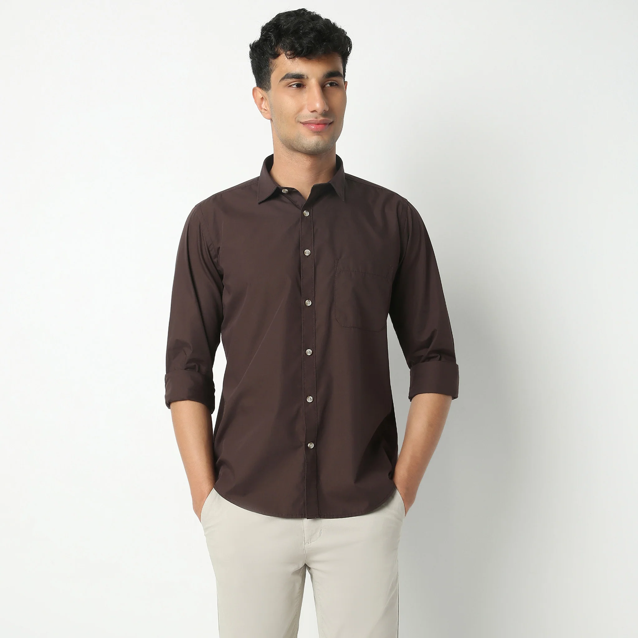 Elemental™ Shirt - Easy Care Smart Solid Casual - Full Sleeves Regular Fit - Image 31