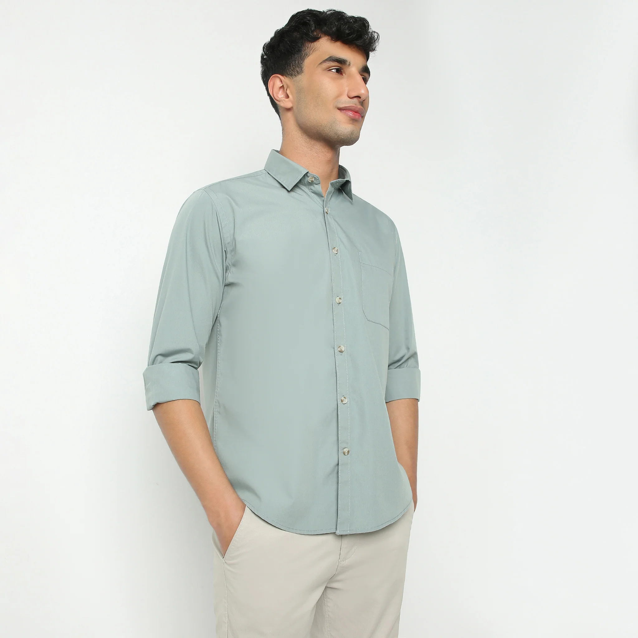 Elemental™ Shirt - Easy Care Smart Solid Casual - Full Sleeves Regular Fit - Image 38