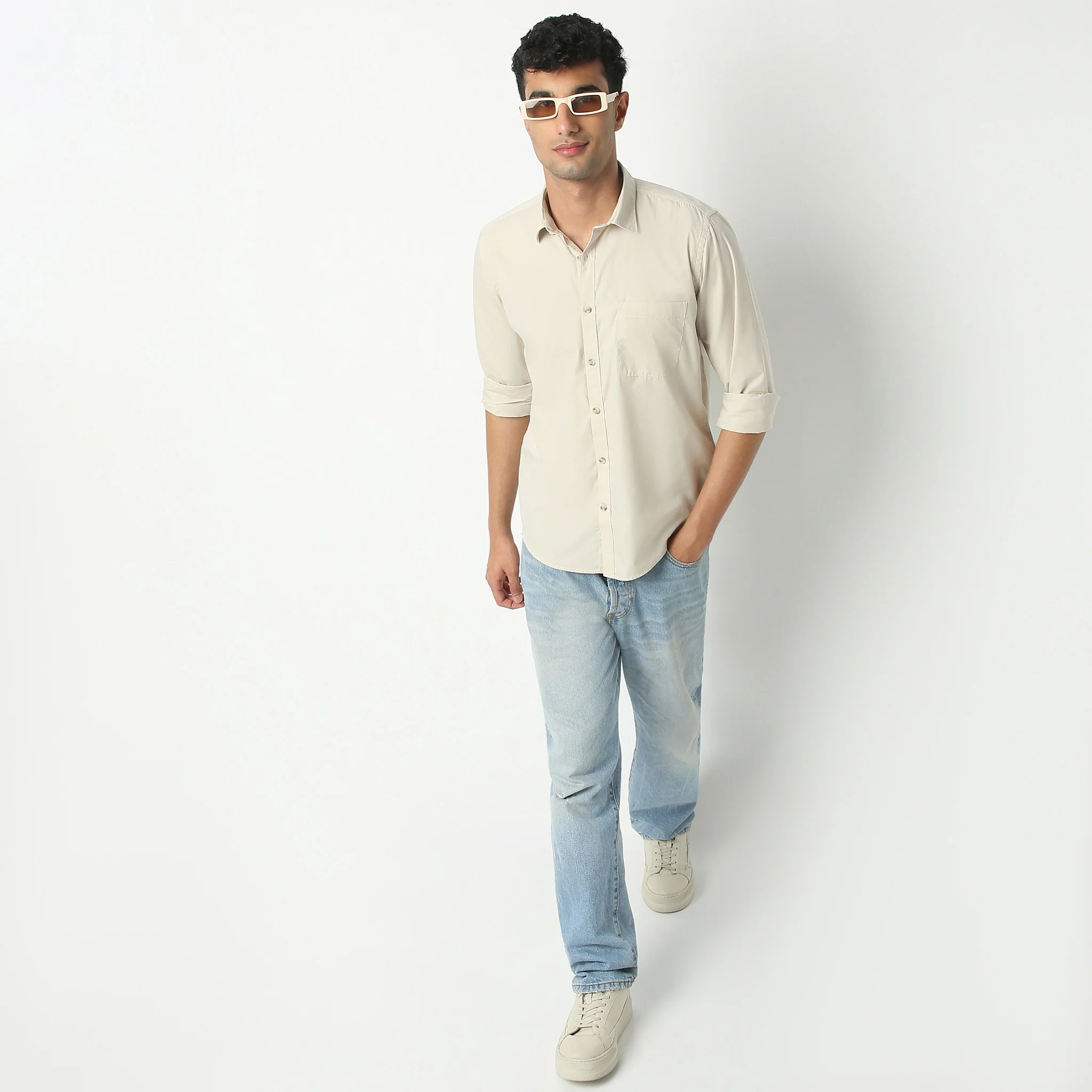 Elemental™ Shirt - Easy Care Smart Solid Casual - Full Sleeves Regular Fit - Image 41