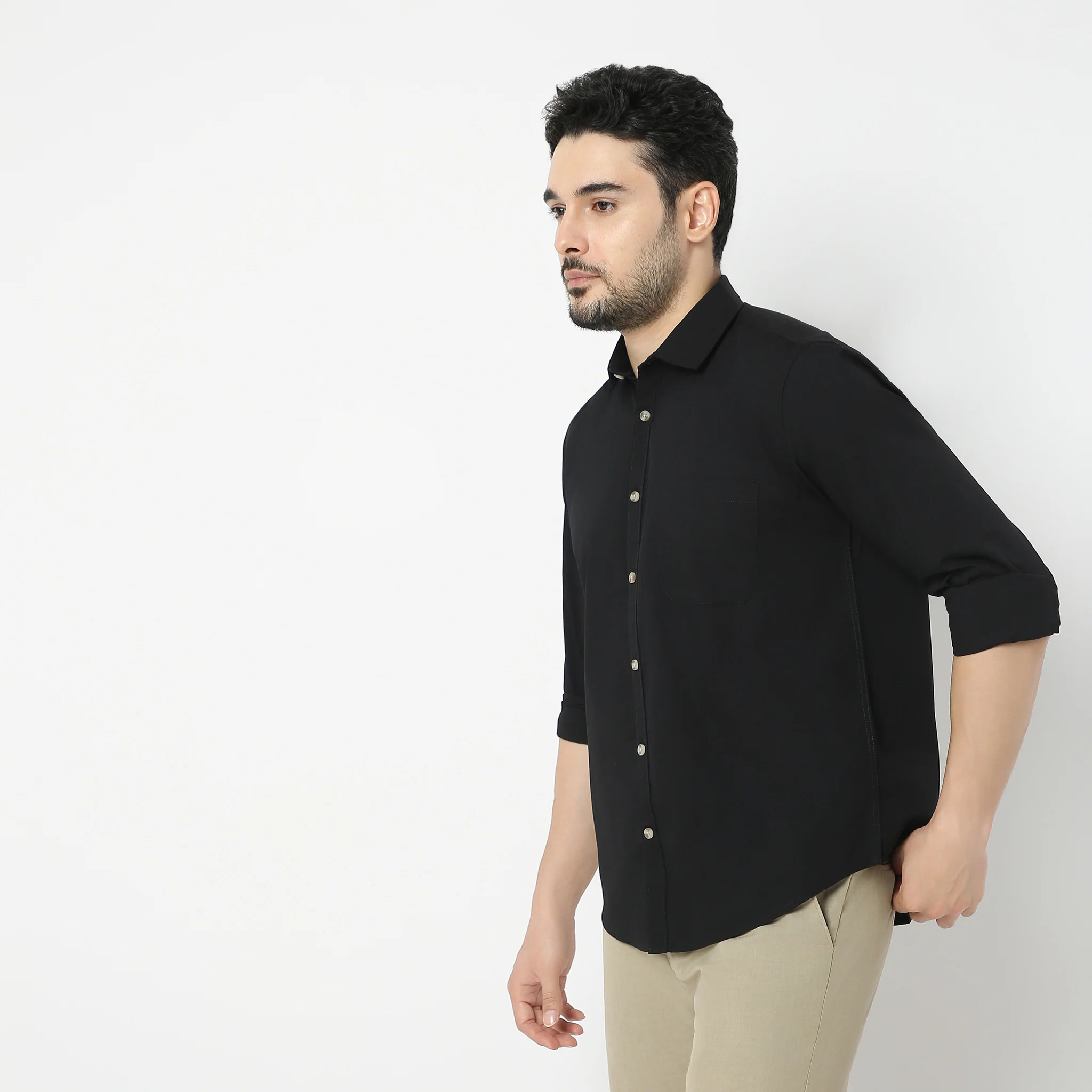 Elemental™ Shirt - Easy Care Smart Solid Casual - Full Sleeves Regular Fit - Image 5