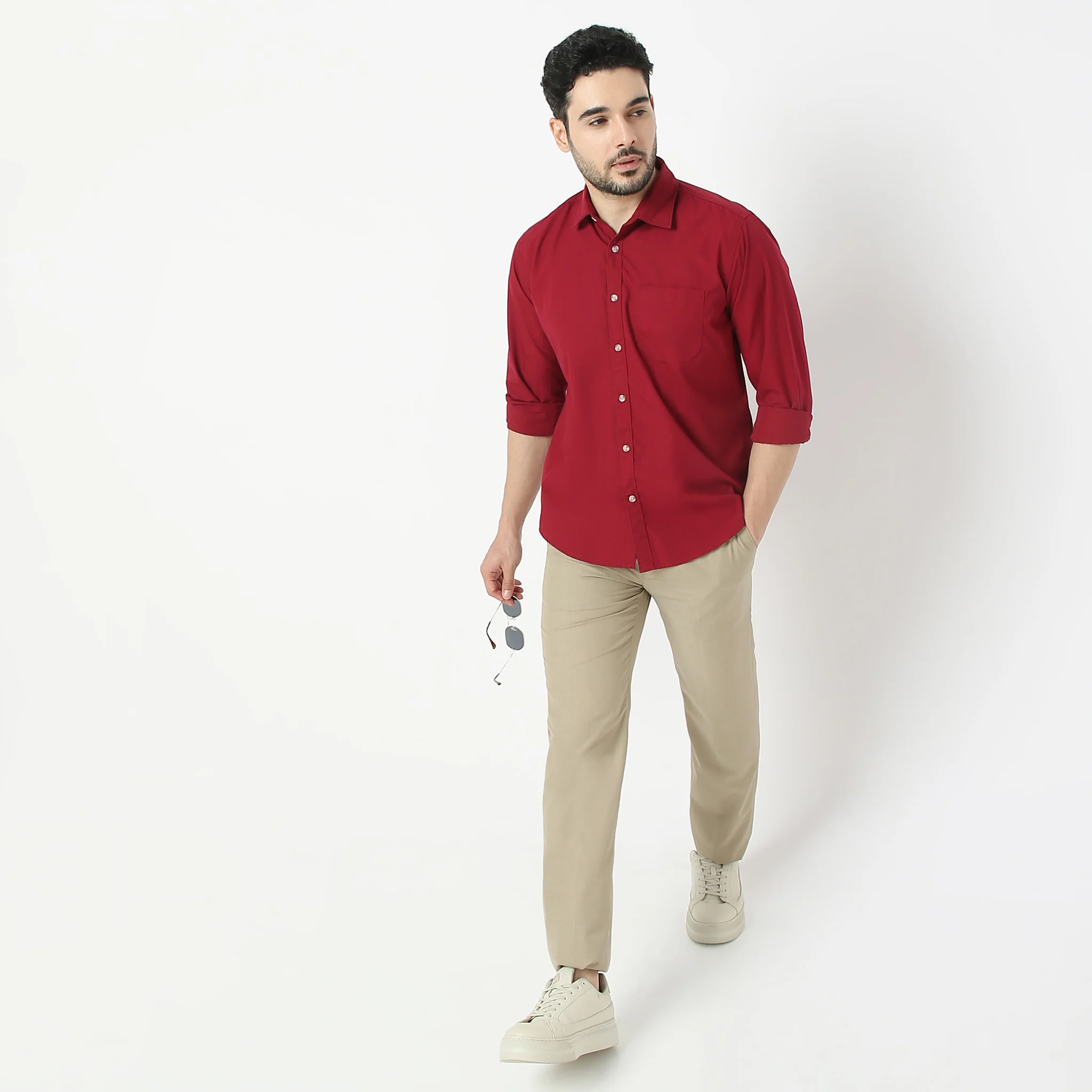 Elemental™ Shirt - Easy Care Smart Solid Casual - Full Sleeves Regular Fit - Image 6