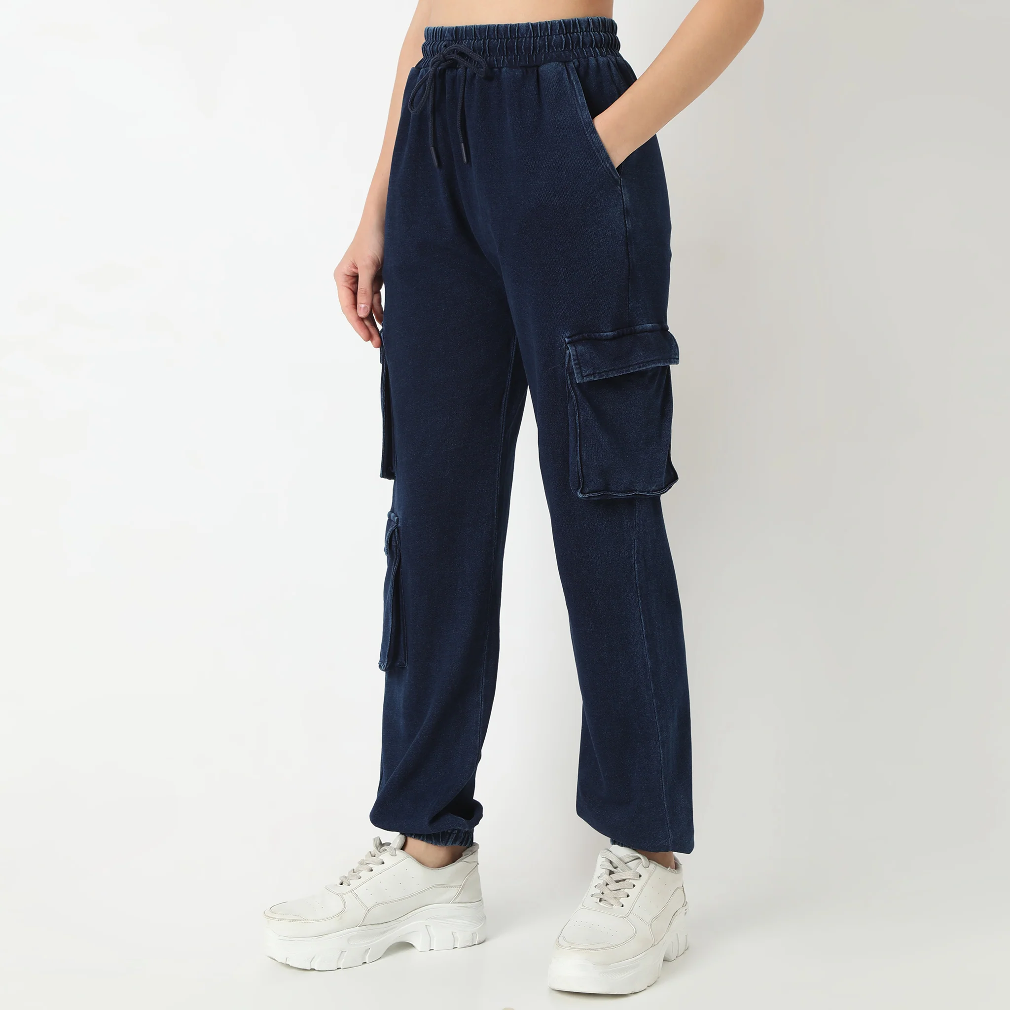 Full Length Sports Athleisure Mid Rise Pants - Image 5