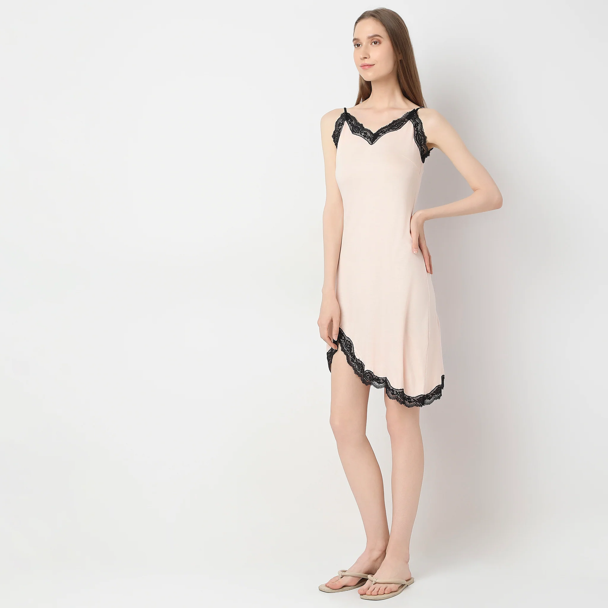 Regular Fit Solid Gown - Image 5