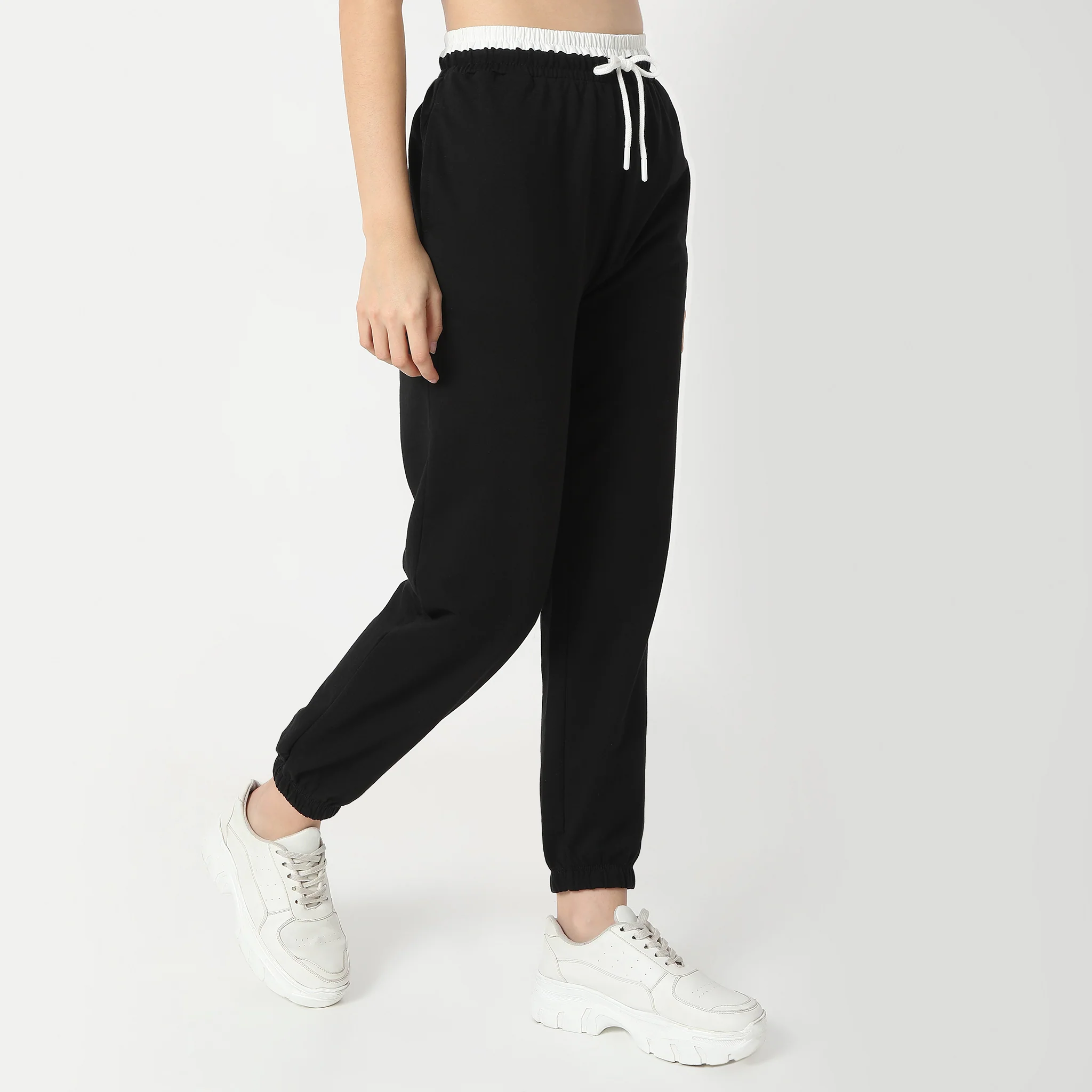Full Length High Rise Solid Jogger With Pocket - Image 5