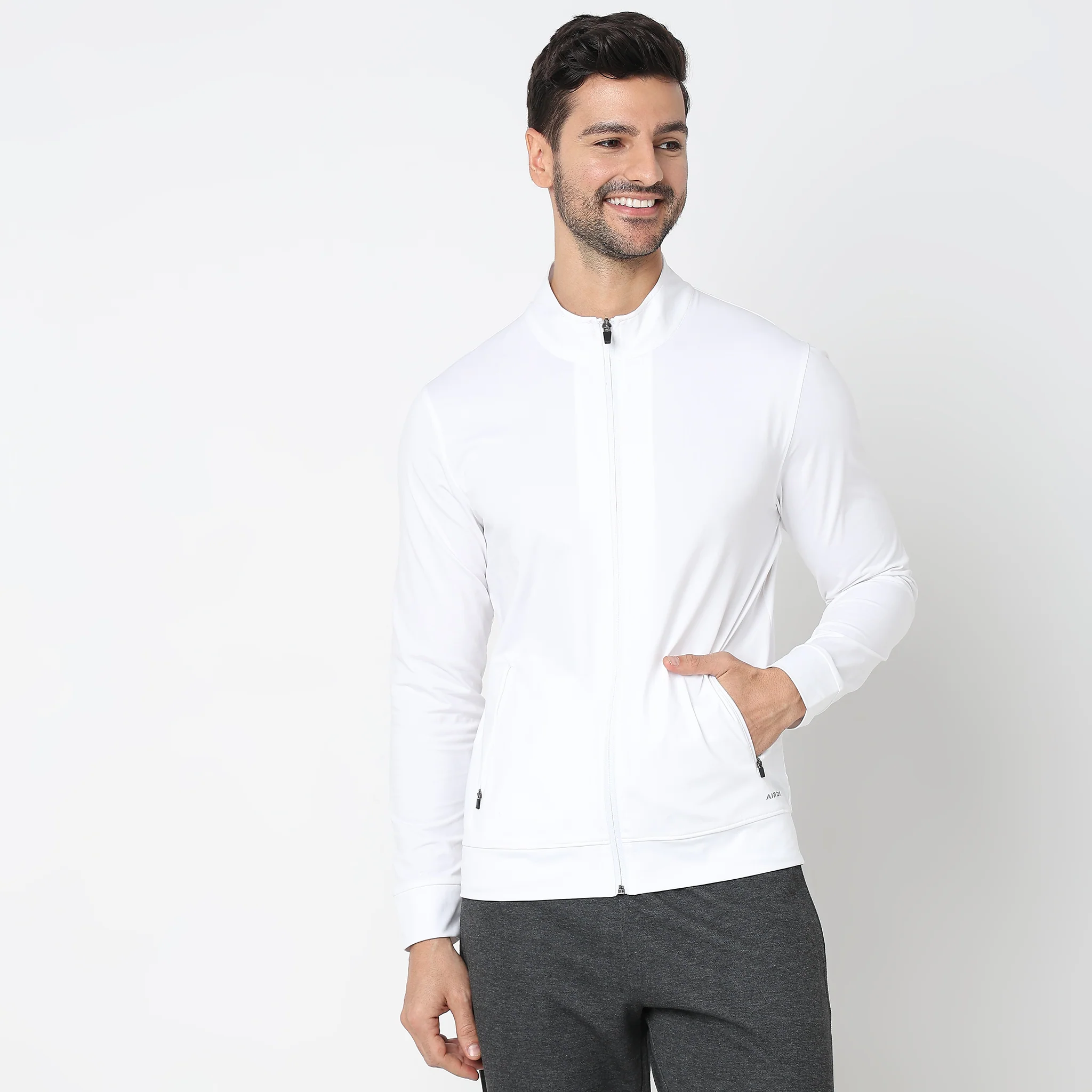 AirJack™ 24 - Regular Fit Solid Jacket With 2 Zip Pockets. LightWeight, breathable - perfect for all Weather.