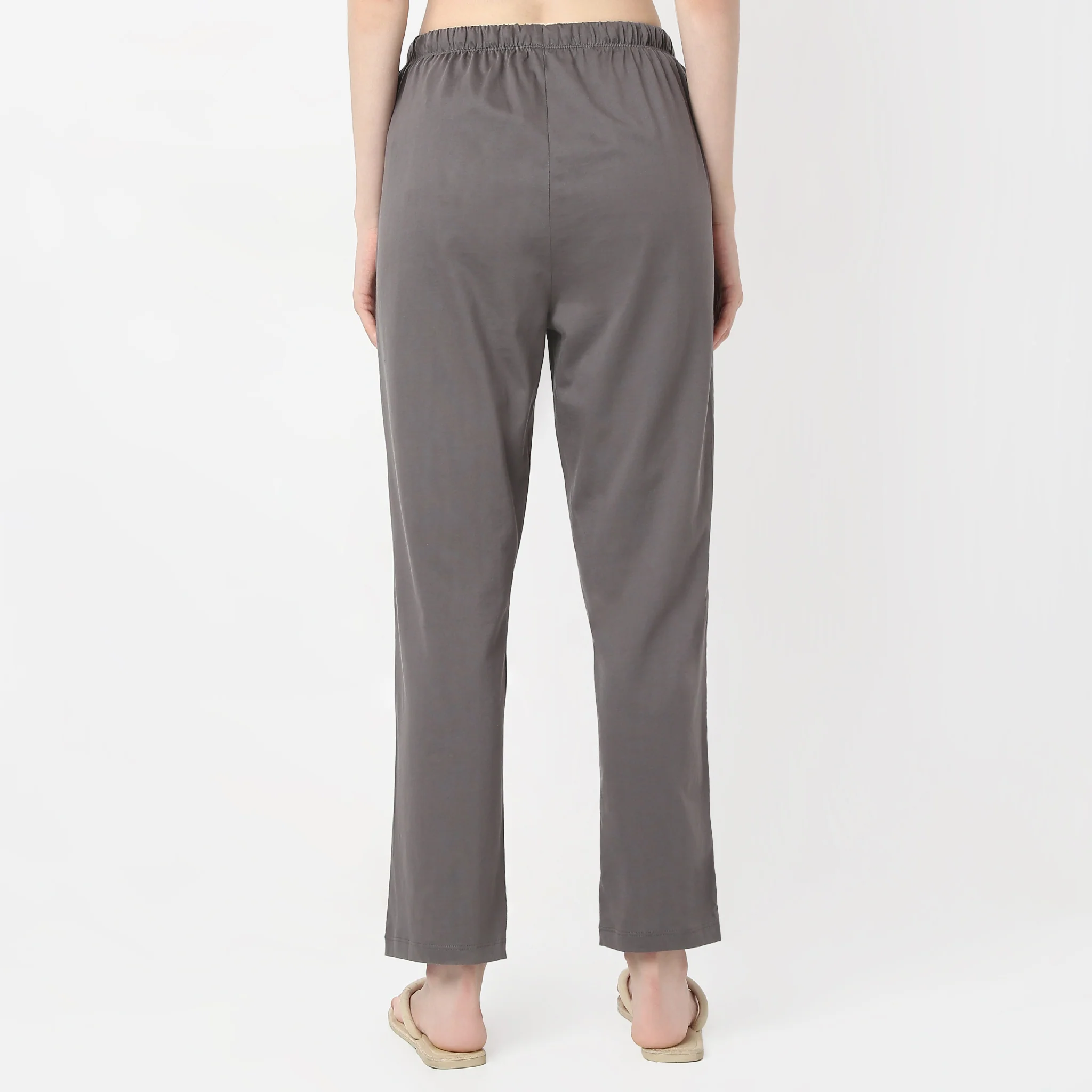 Solid Full Length Core Pyjama Mid Rise Lounge Pyjamas - Image 3