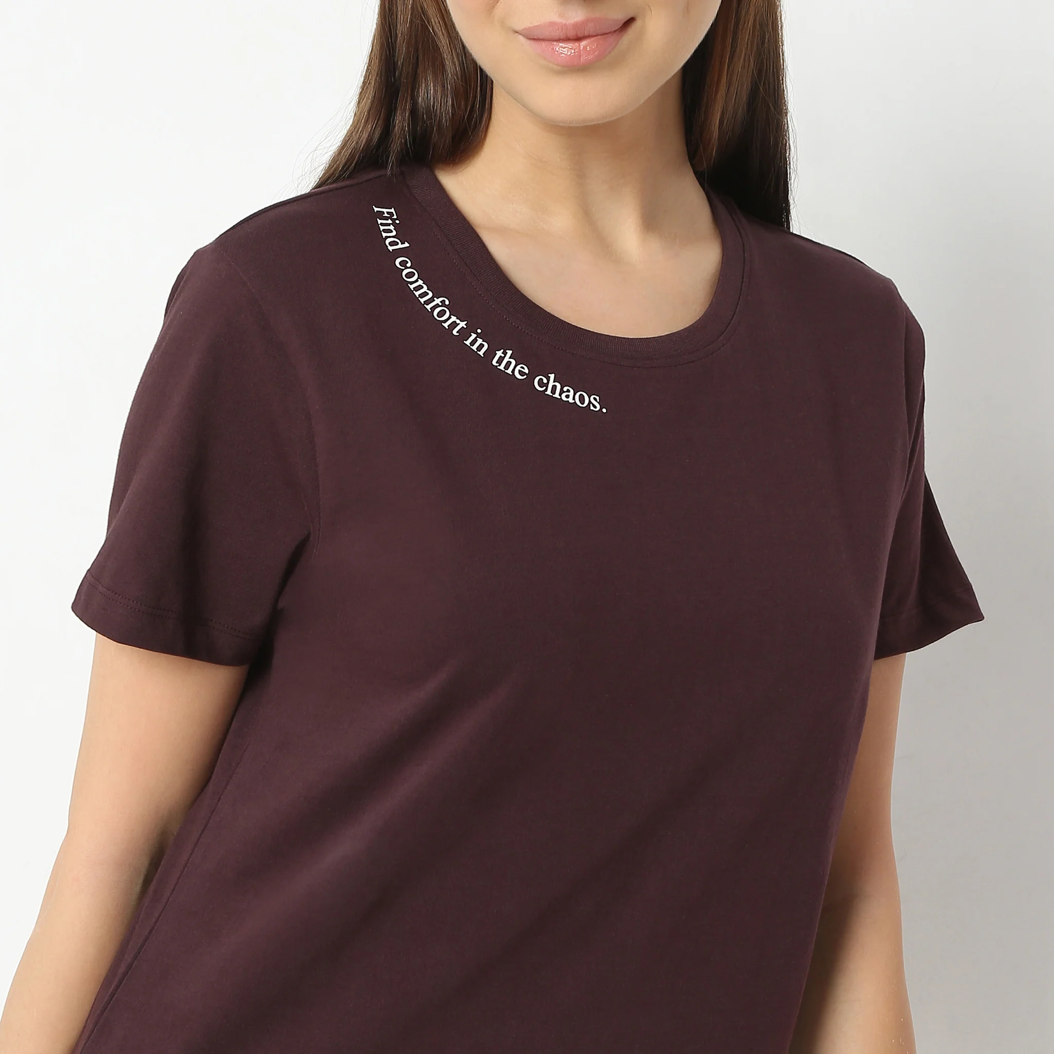 Solid Round Neck Short Sleeve T-Shirt - Image 4