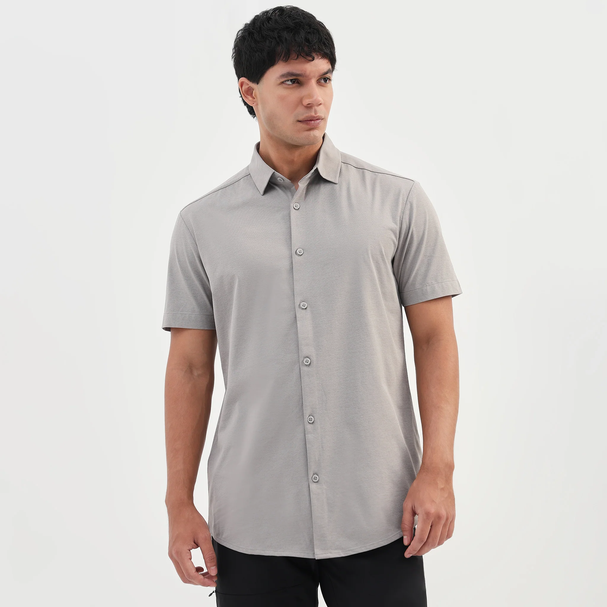 Travelator™ 2025 Shirt - 4-Way Ultra Stretch Slim Fit Wash & Wear - "Zero Top Stitch" - Saville Row Finish Half Sleeves-Made For Travel - Image 12
