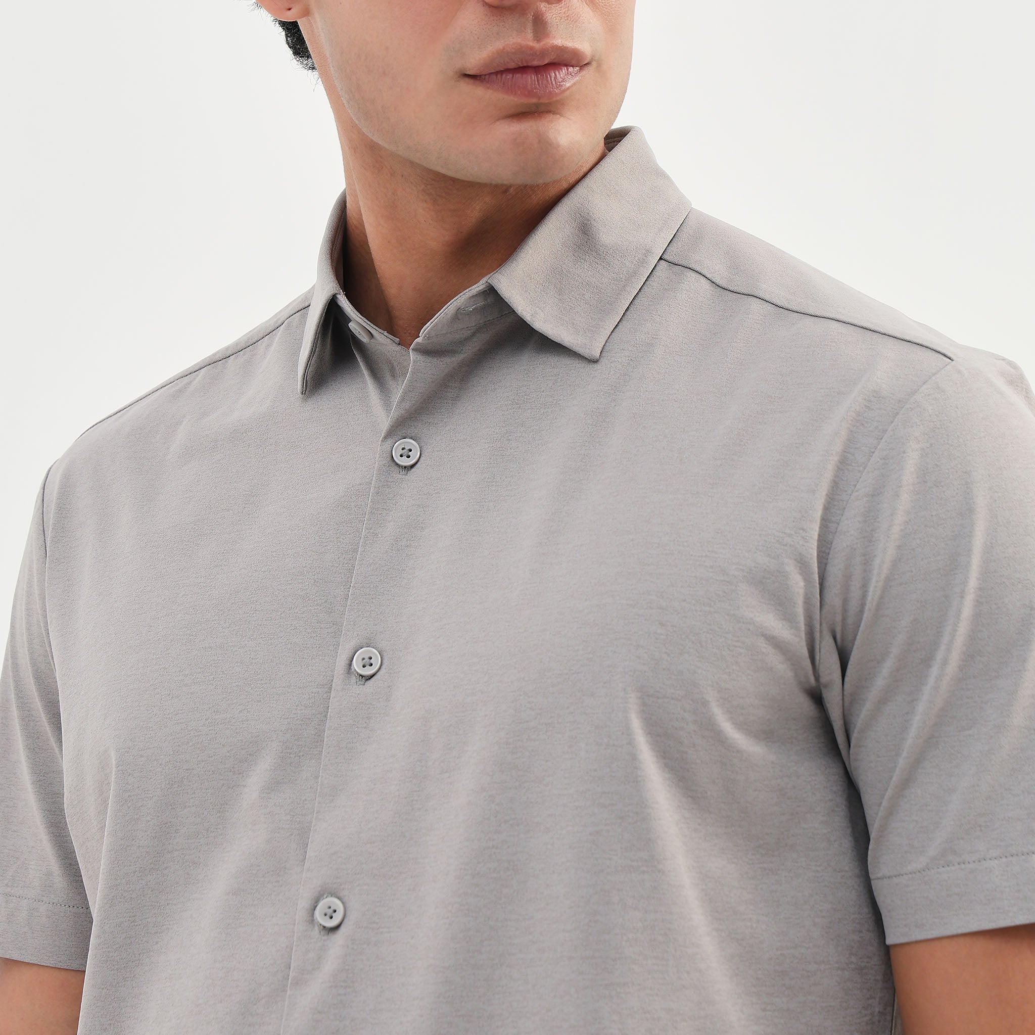 Travelator™ 2025 Shirt - 4-Way Ultra Stretch Slim Fit Wash & Wear - "Zero Top Stitch" - Saville Row Finish Half Sleeves-Made For Travel - Image 14