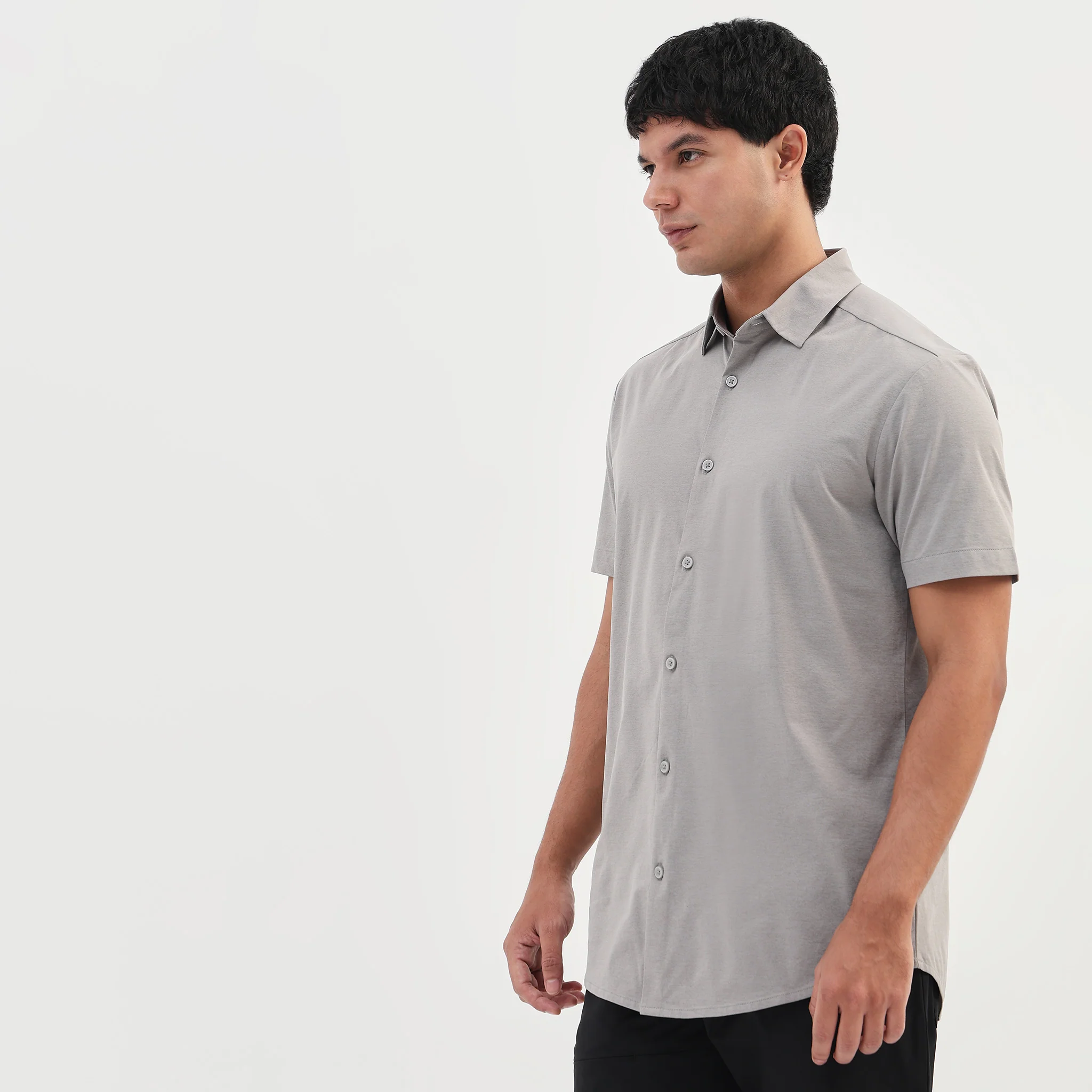 Travelator™ 2025 Shirt - 4-Way Ultra Stretch Slim Fit Wash & Wear - "Zero Top Stitch" - Saville Row Finish Half Sleeves-Made For Travel - Image 15