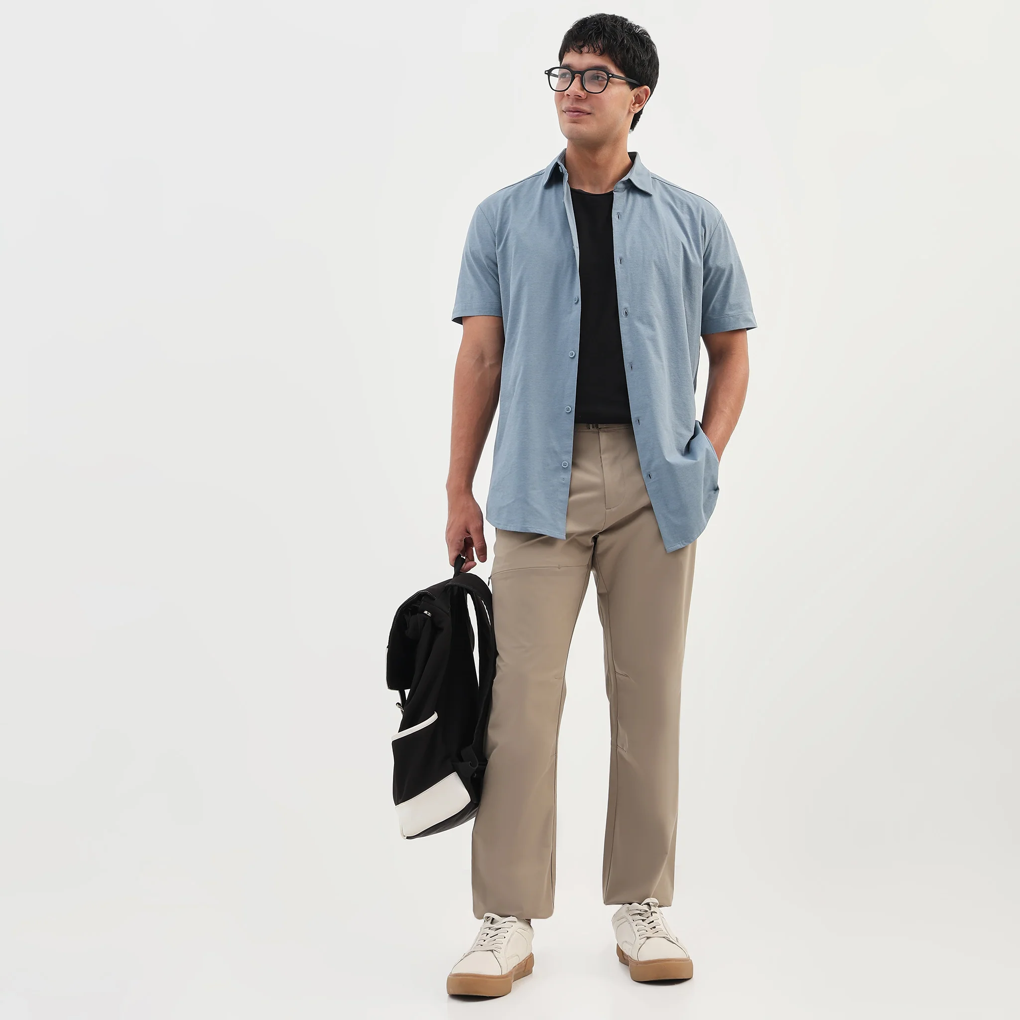 Travelator™ 2025 Shirt - 4-Way Ultra Stretch Slim Fit Wash & Wear - "Zero Top Stitch" - Saville Row Finish Half Sleeves-Made For Travel - Image 17